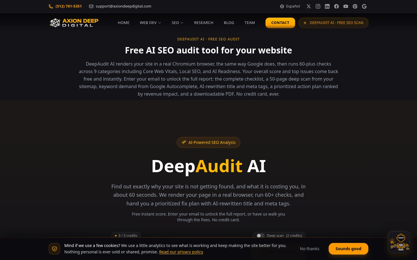 DeepAudit AI Homepage
