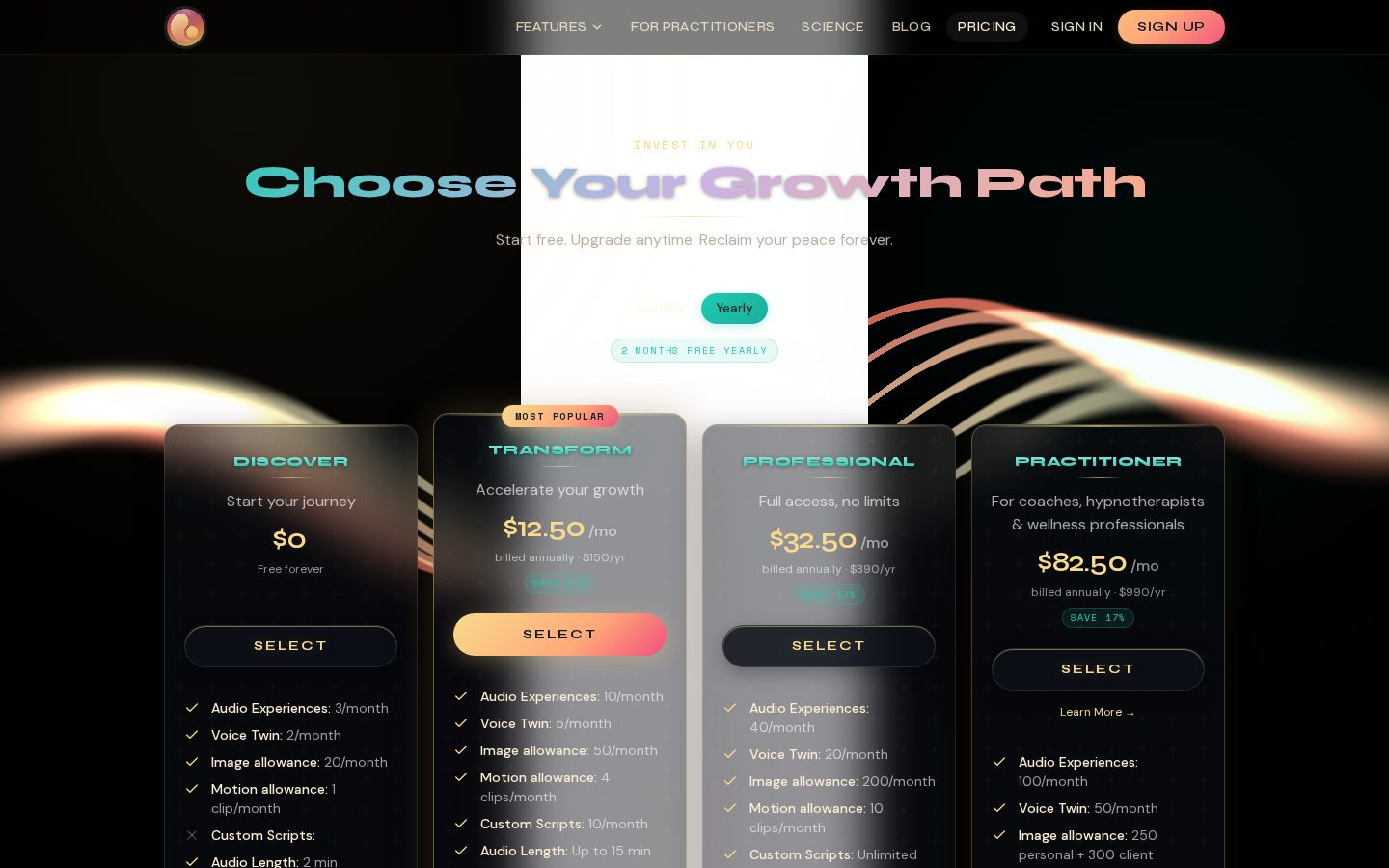 DeepBliss.me Pricing