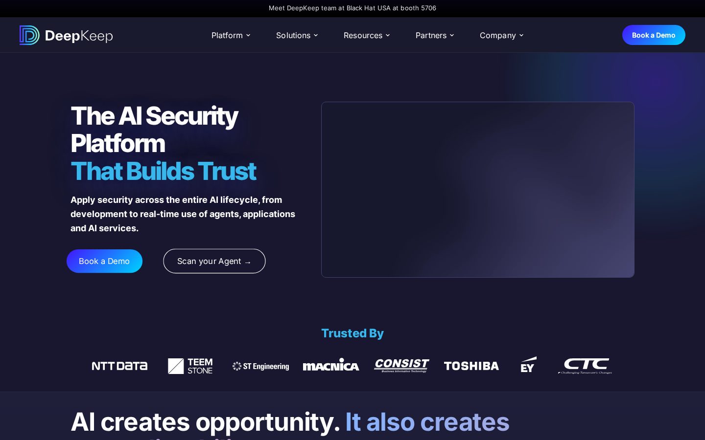 DeepKeep Homepage