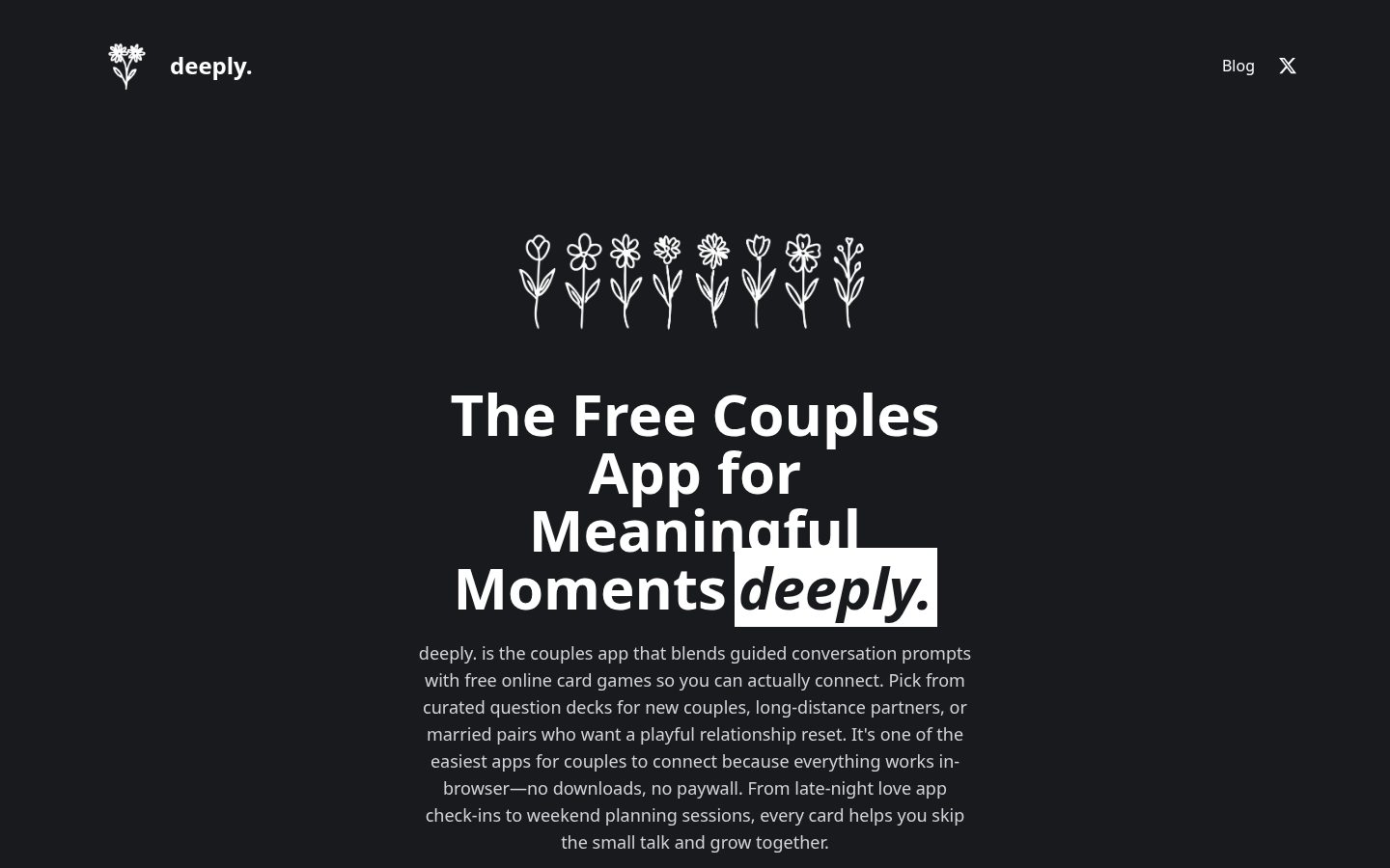 deeply. Homepage