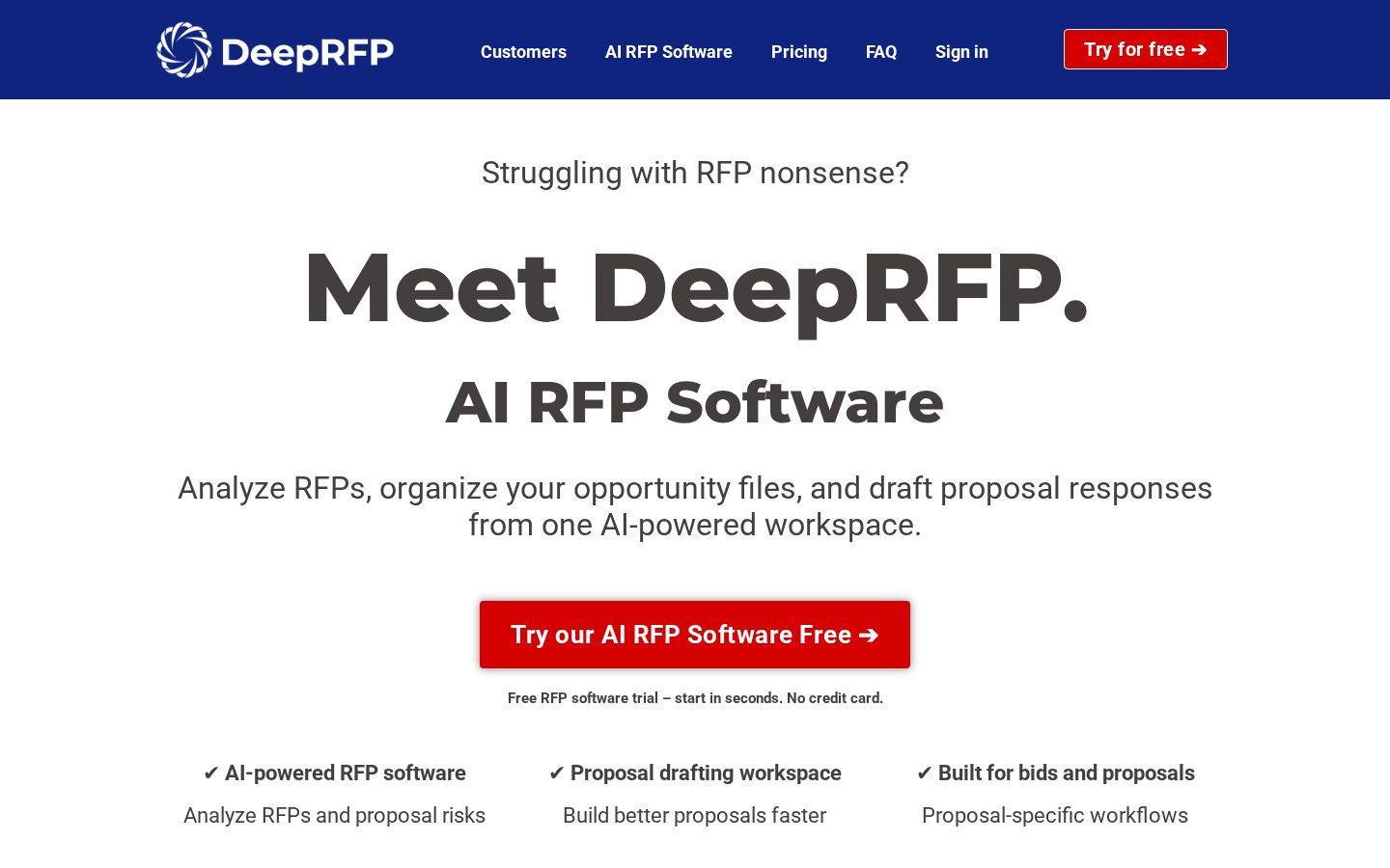 DeepRFP Homepage