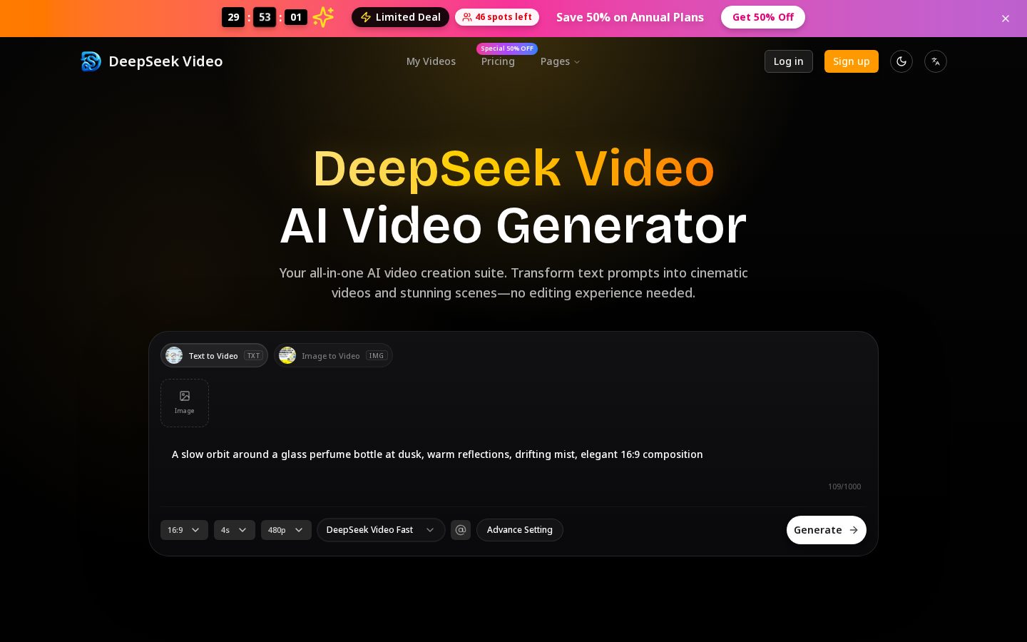 DeepSeek Video Homepage