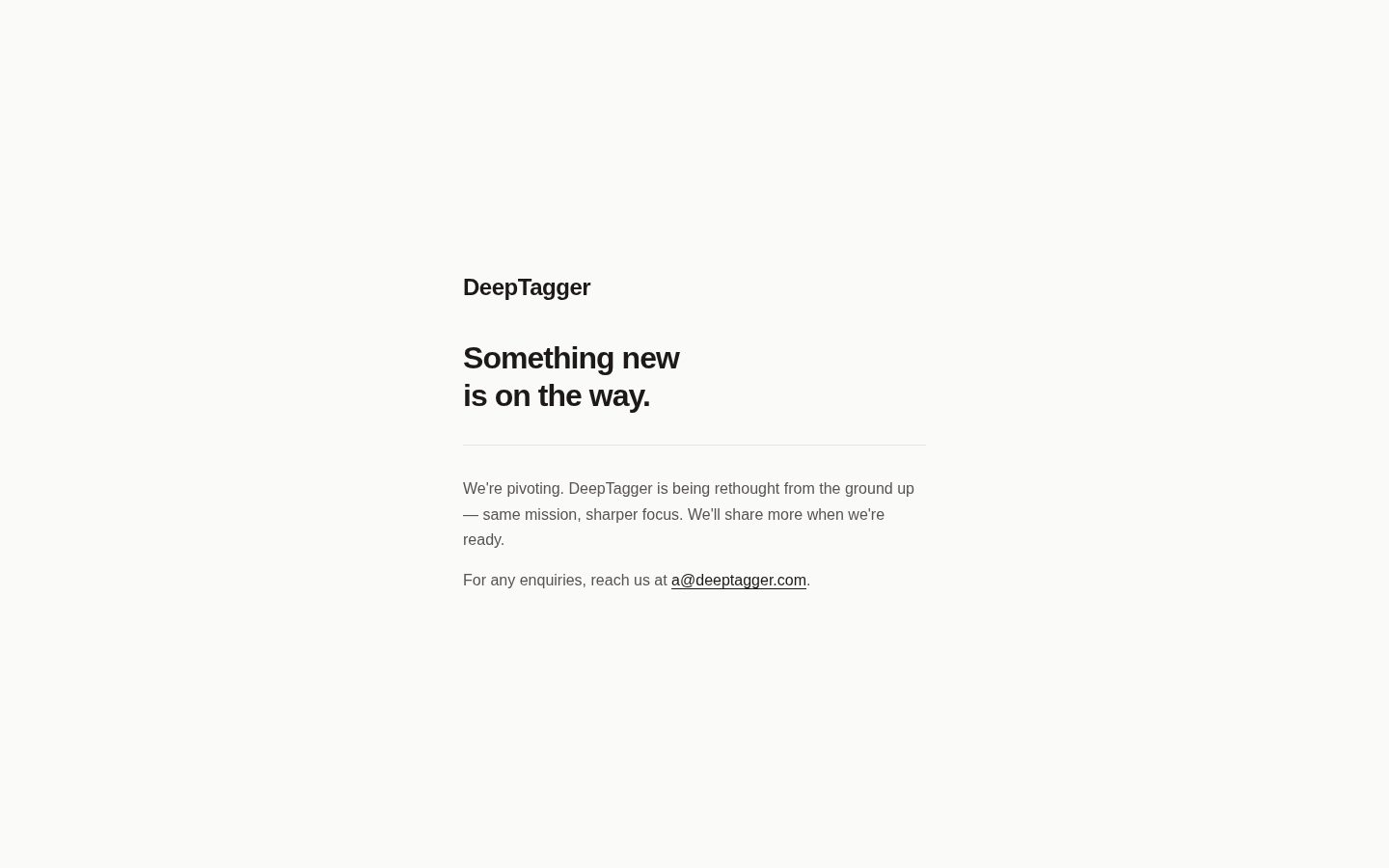 DeepTagger Homepage