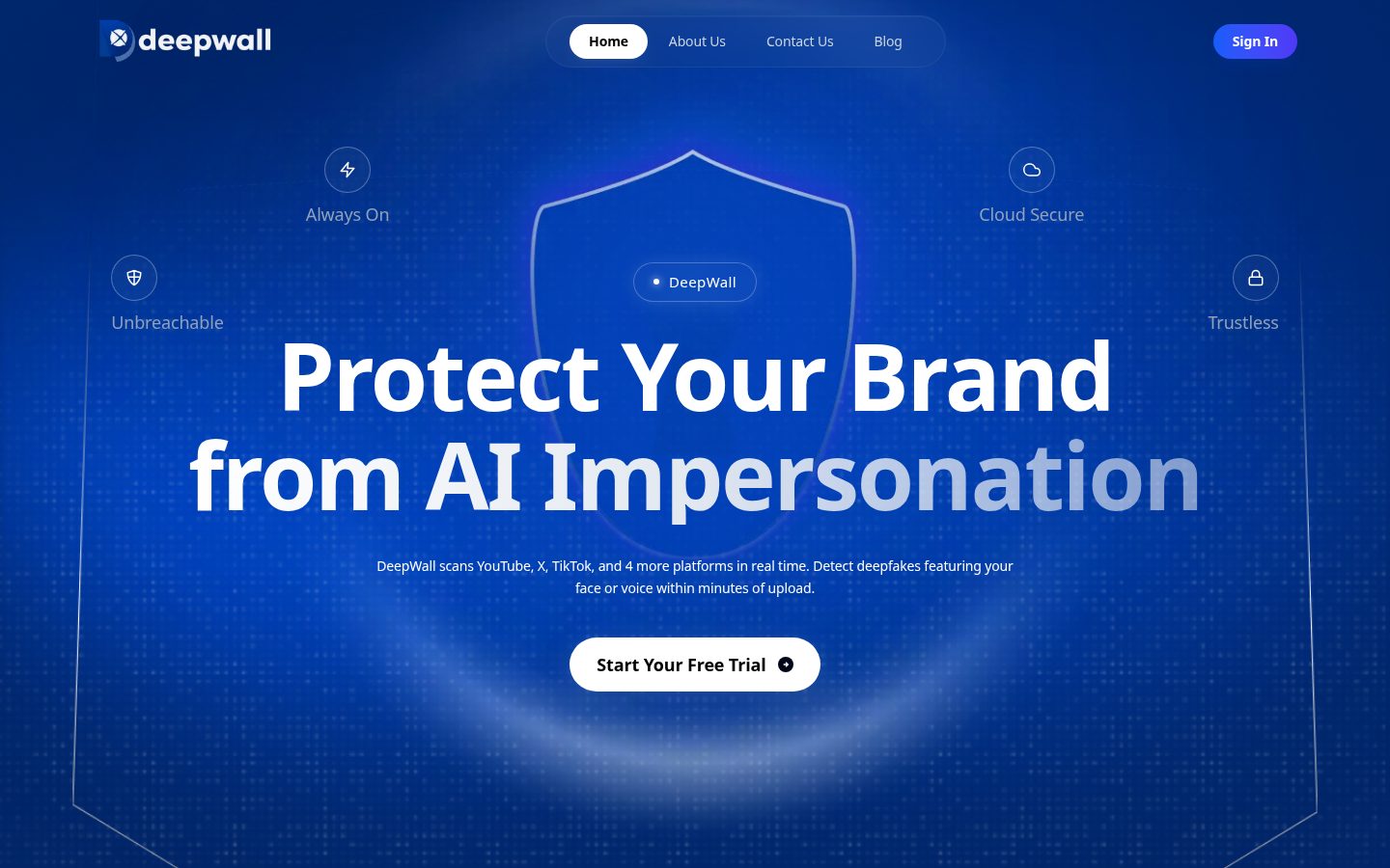 Deepwall Homepage