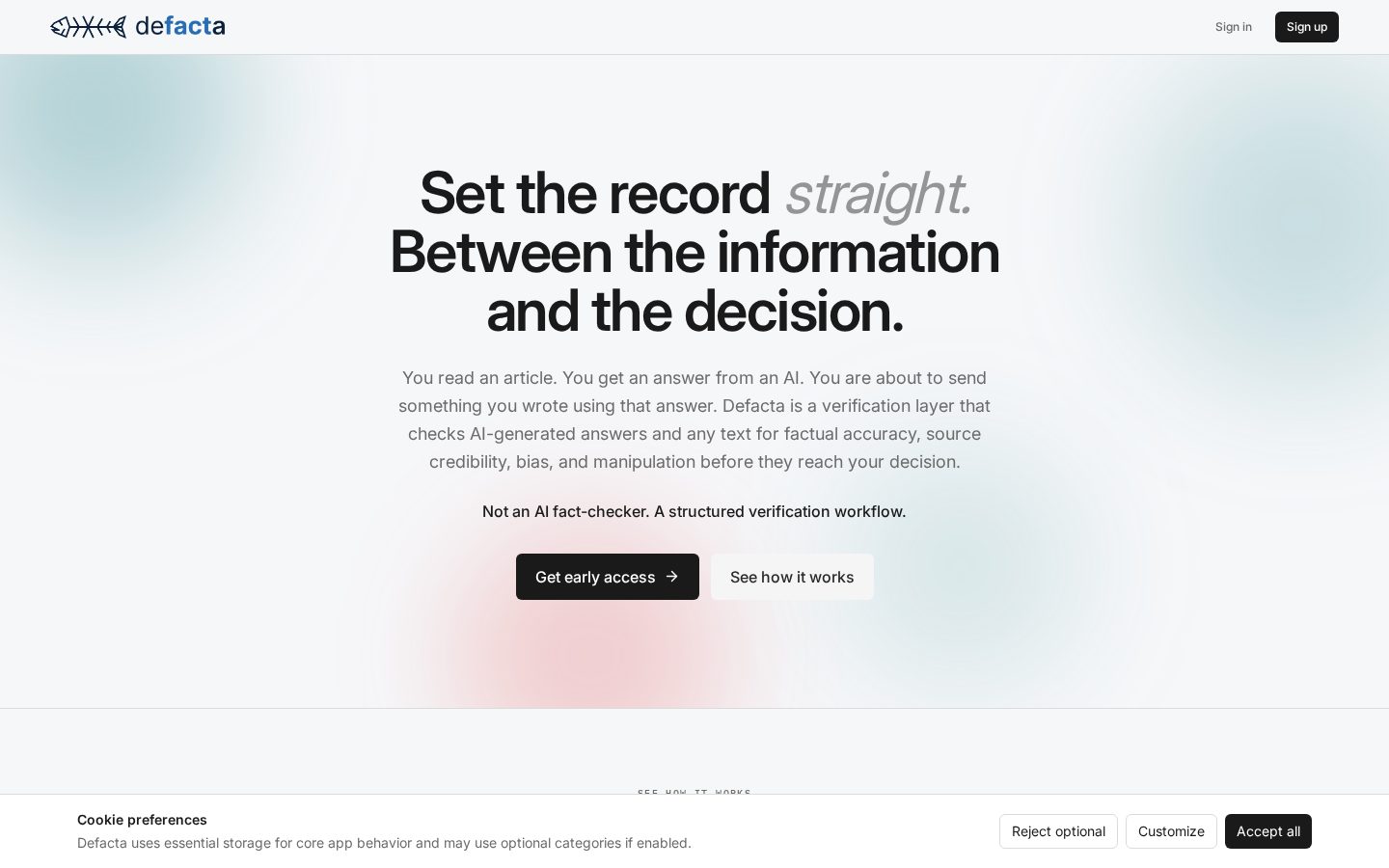 Defacta Homepage