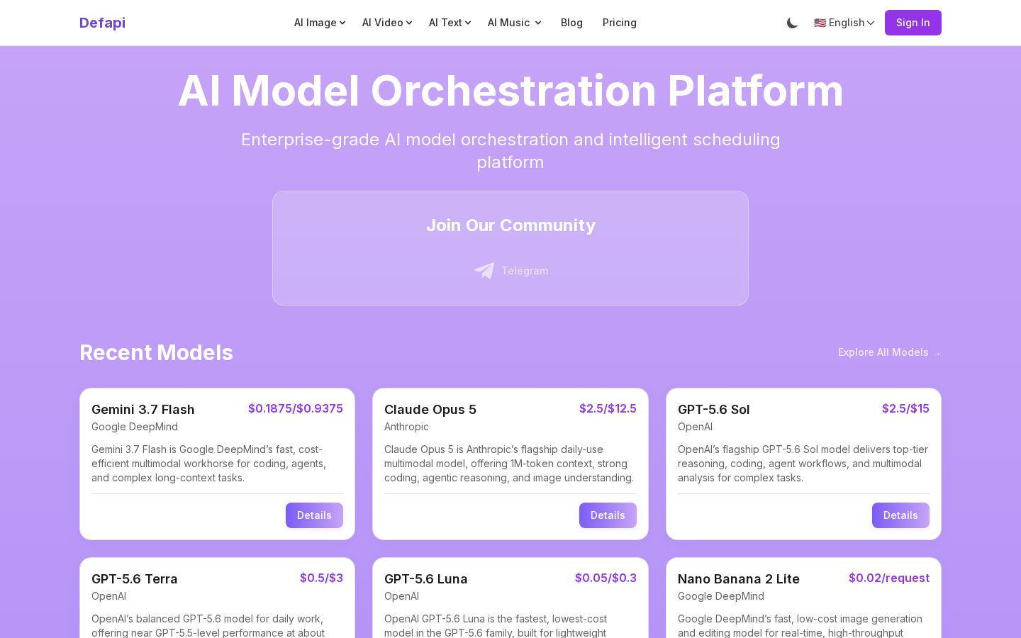 Defapi Homepage