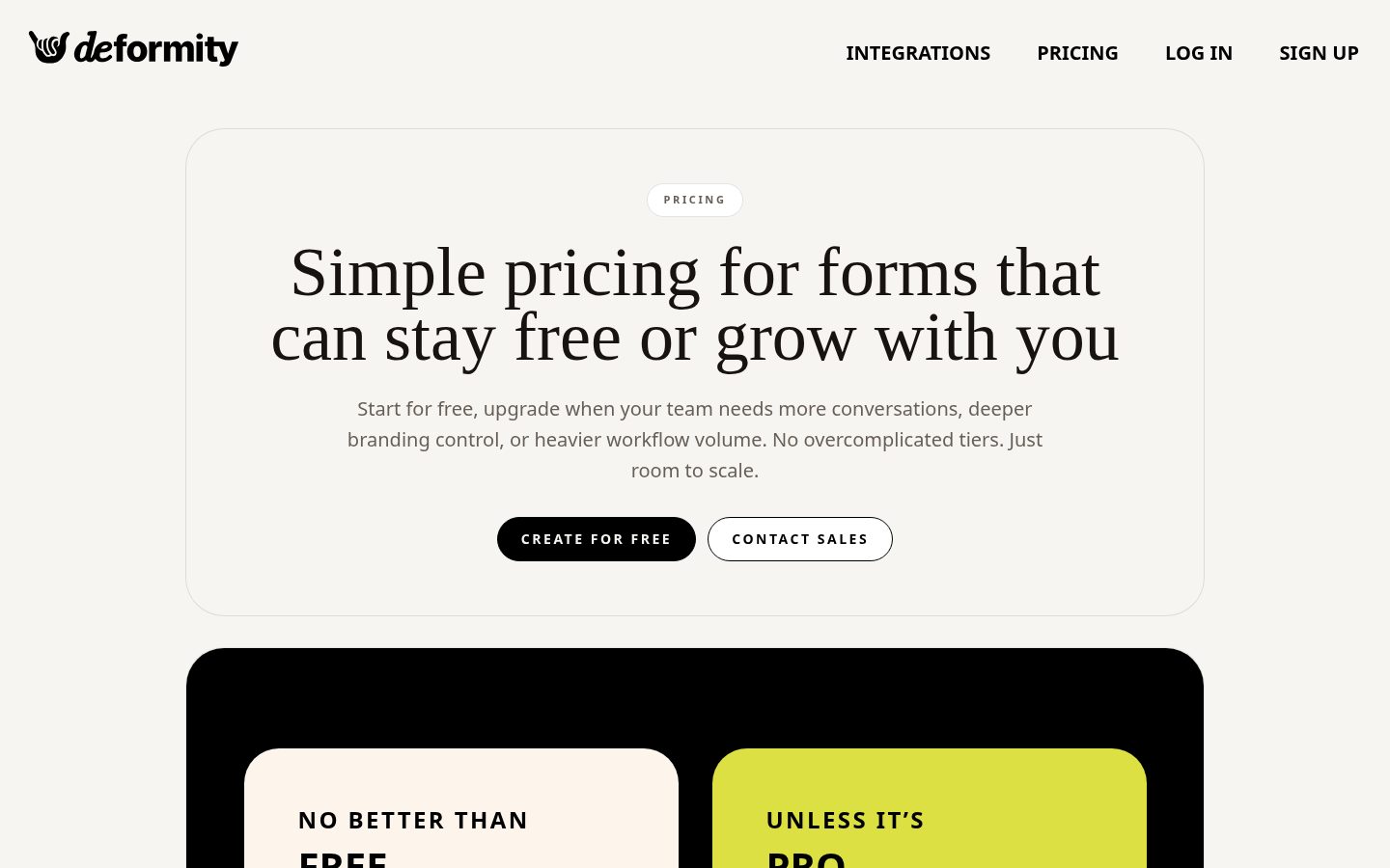 Deformity Pricing