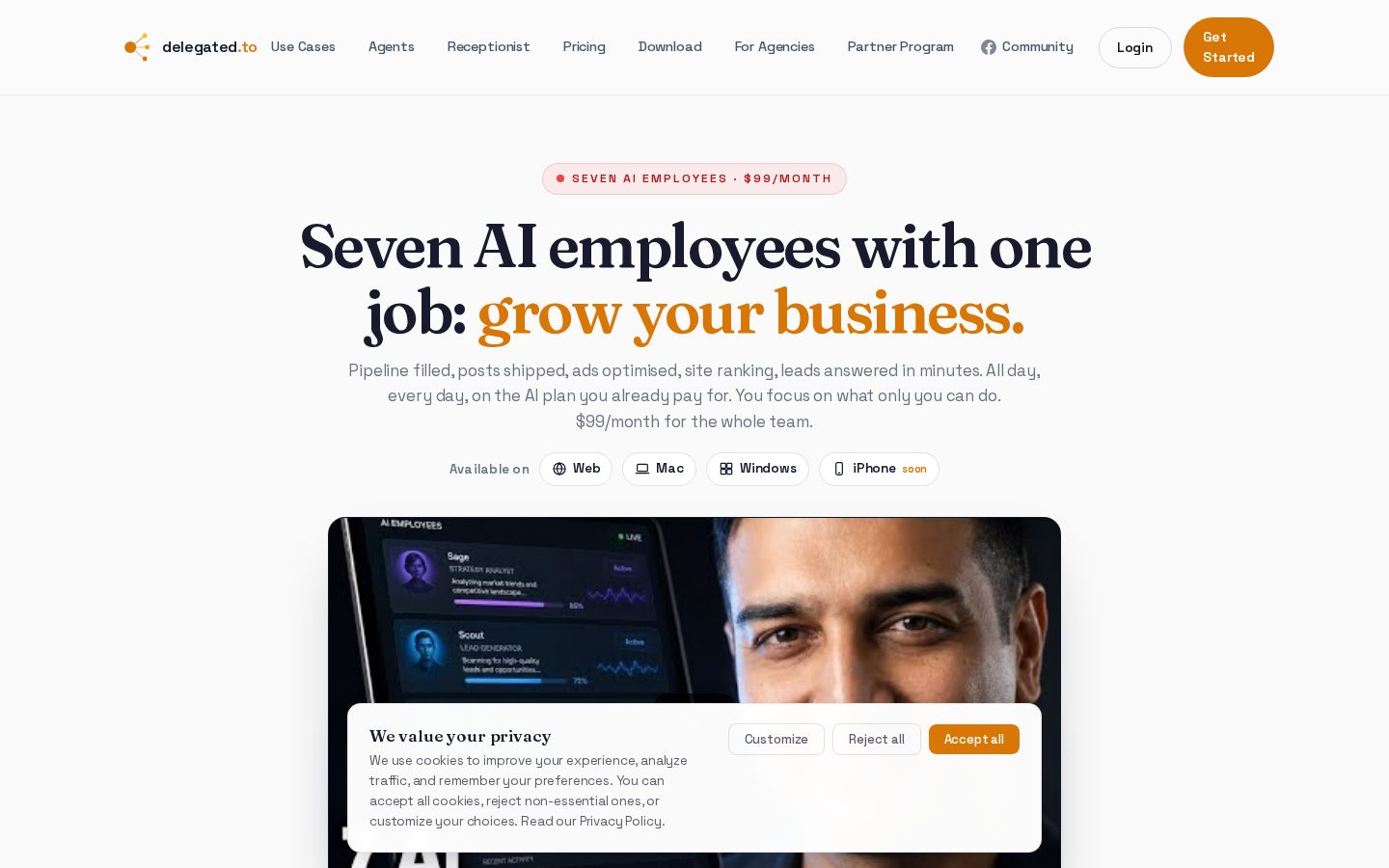 Delegated Homepage