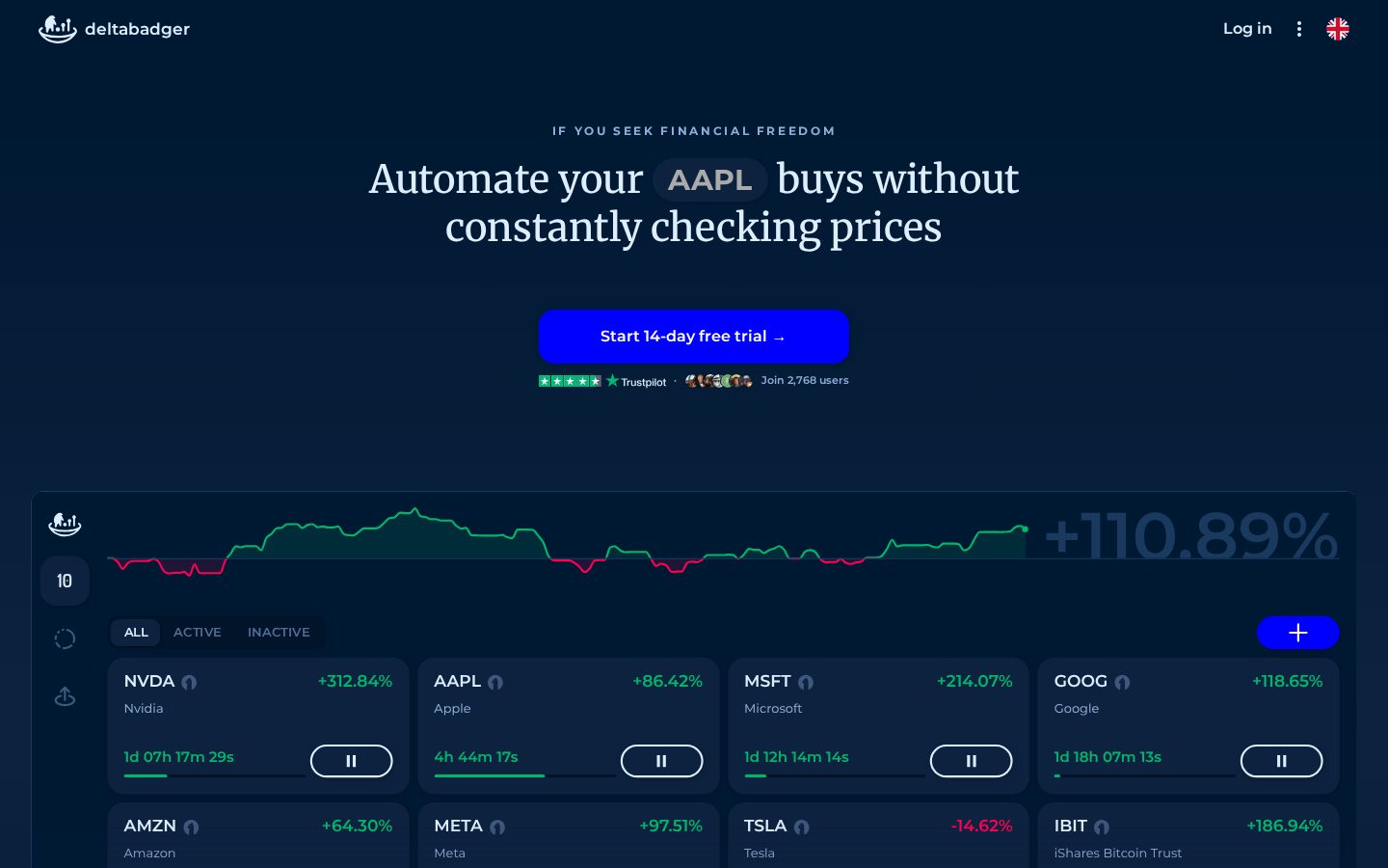 Deltabadger Homepage