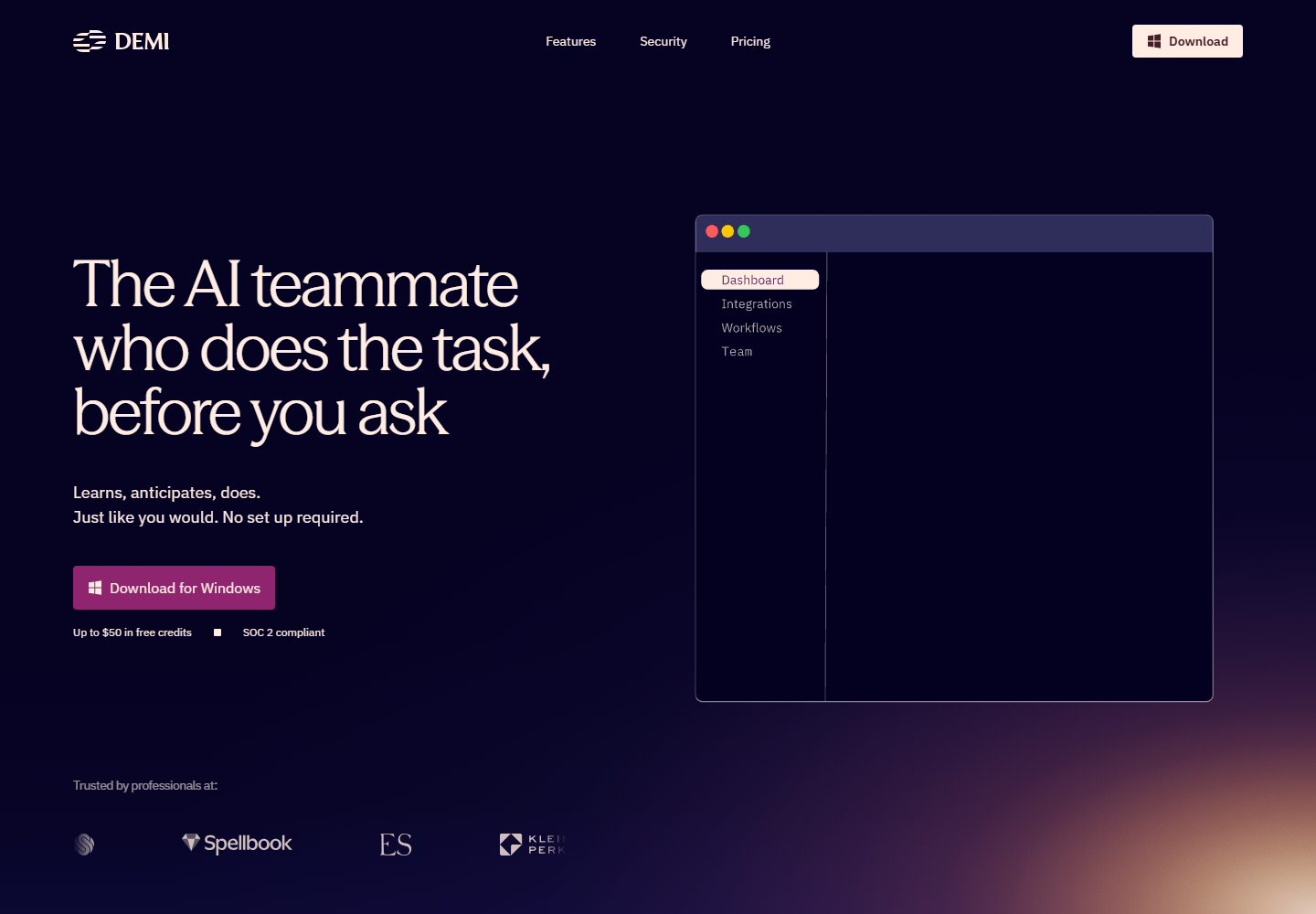 Demi homepage