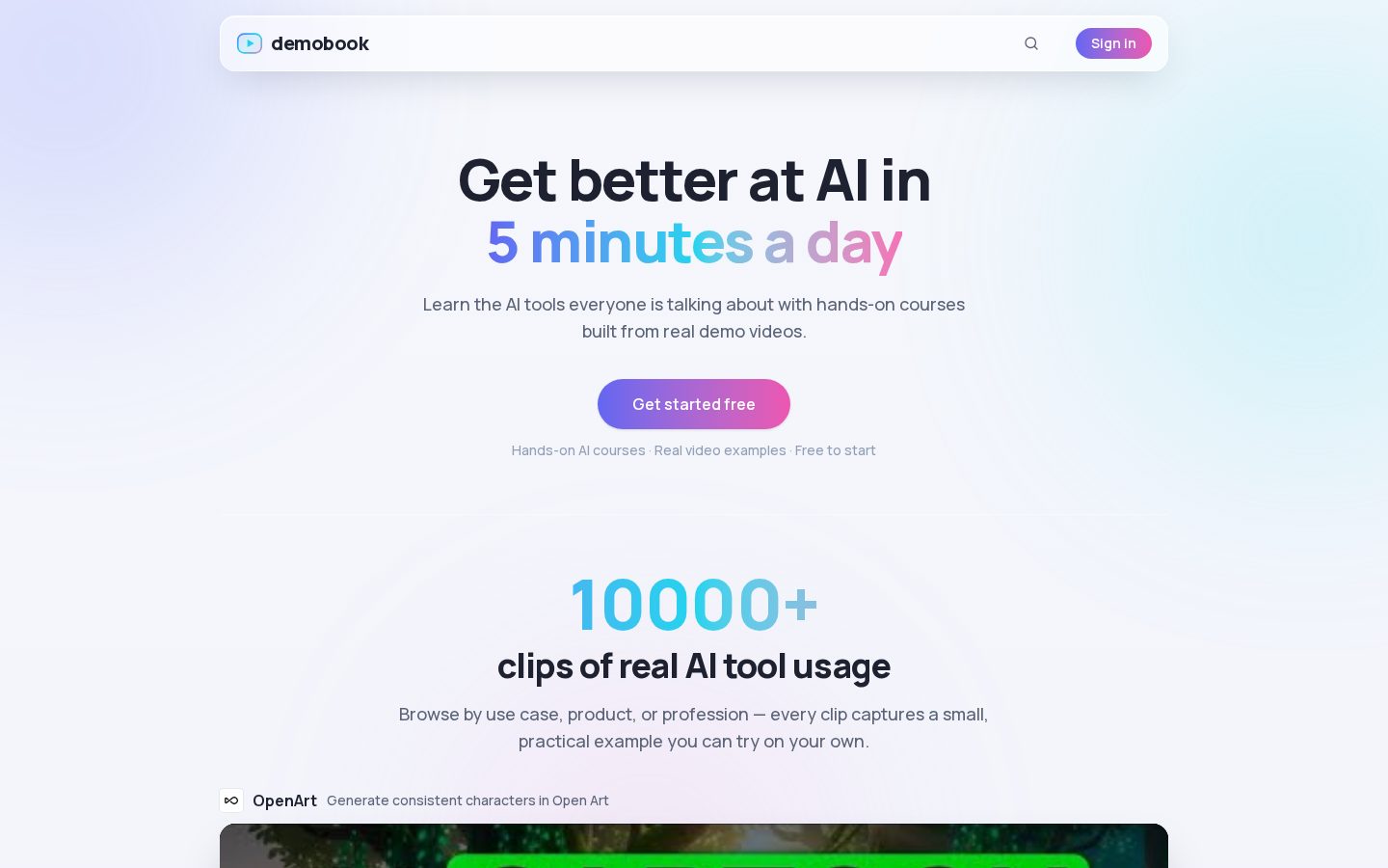 DemoBook Homepage