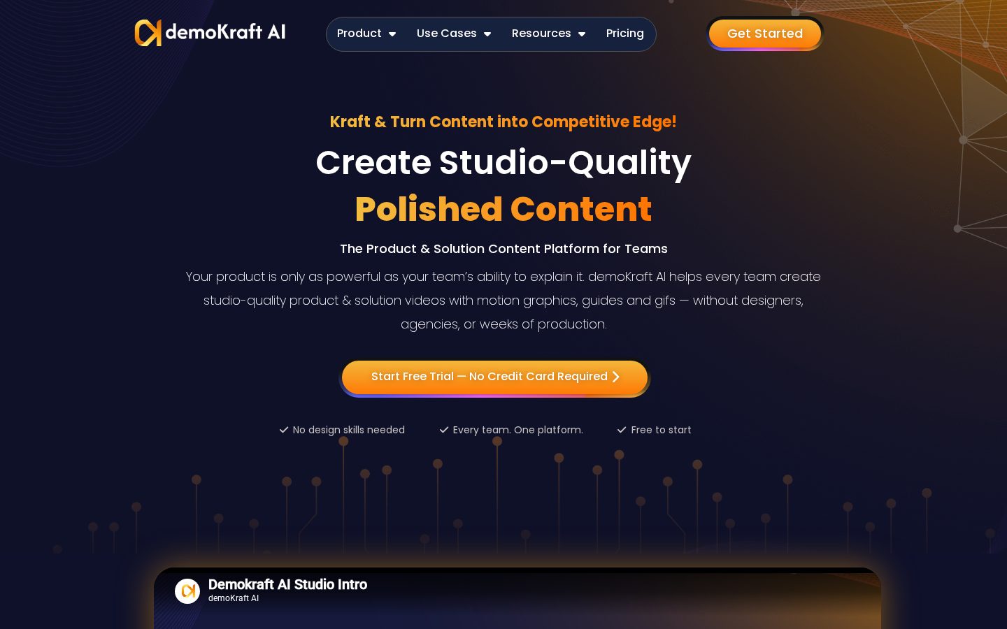 DemoKraft AI Homepage