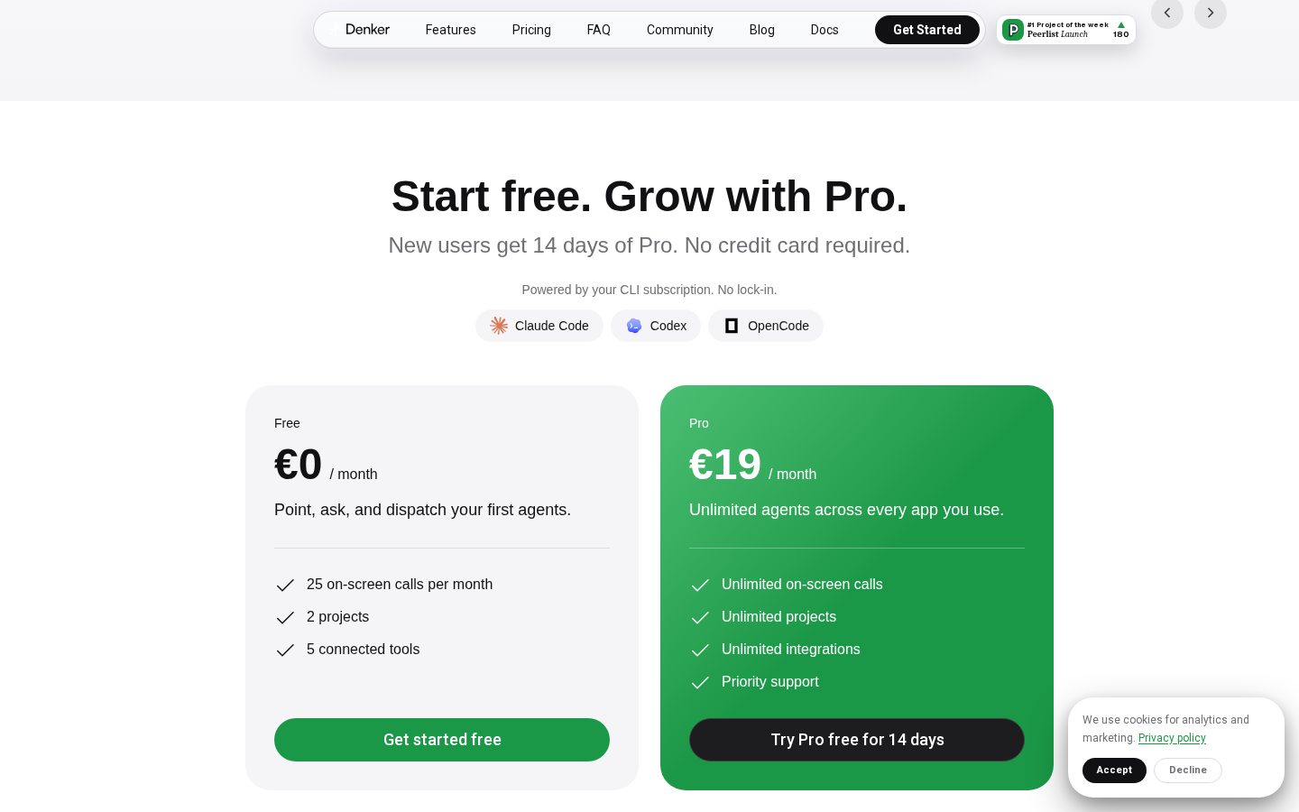 Denker Pricing