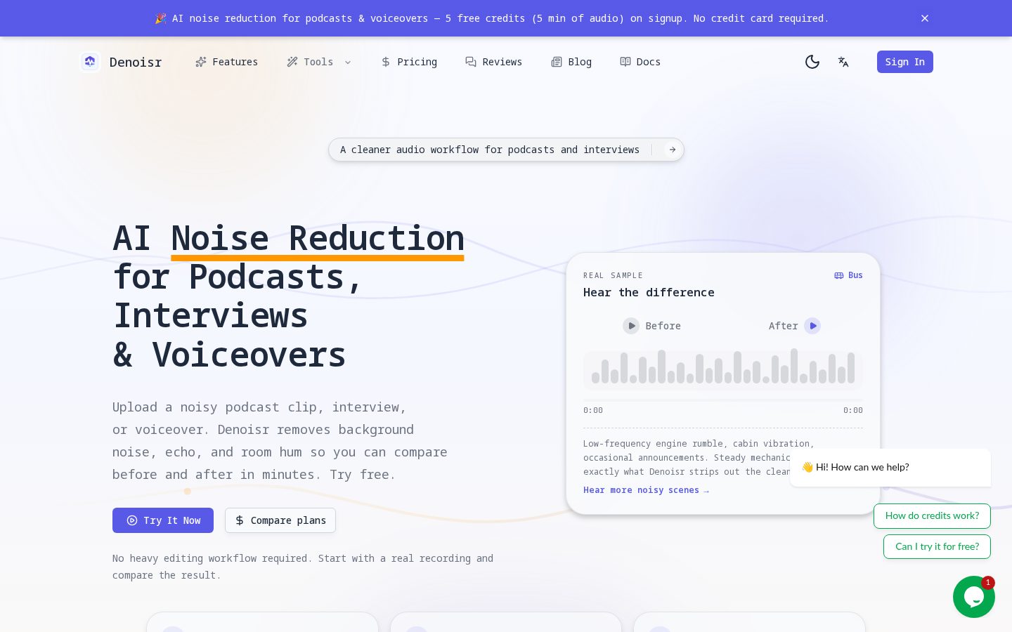 Denoisr Homepage