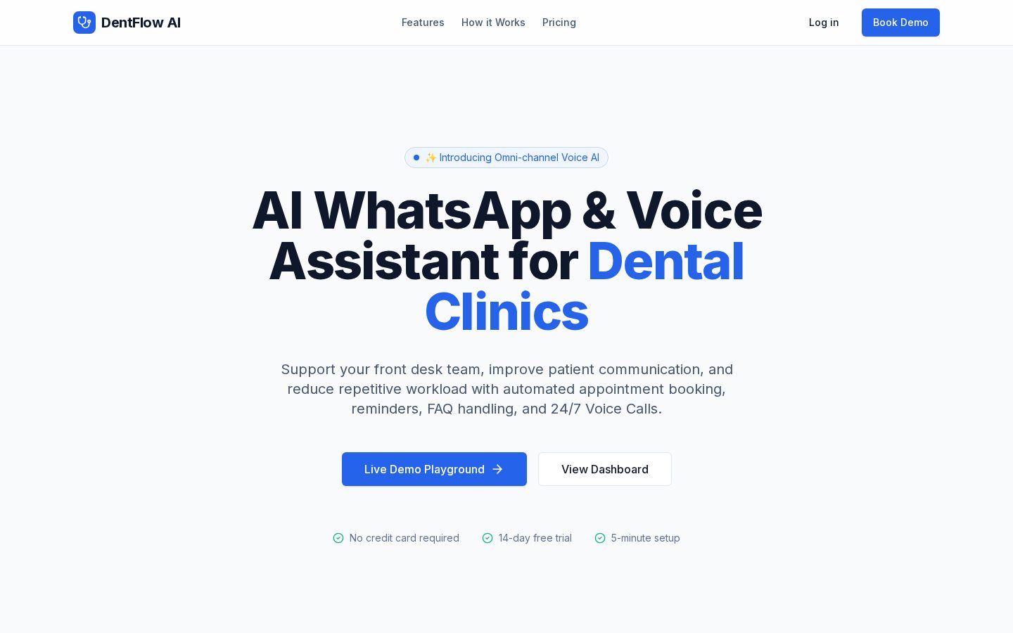 DentFlow AI Homepage