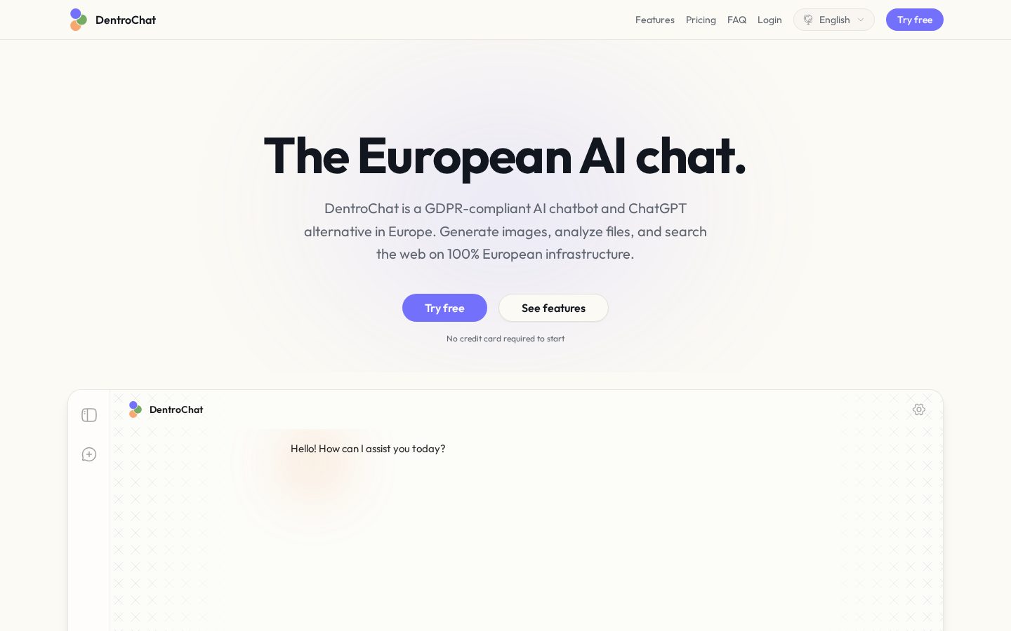 DentroChat Homepage