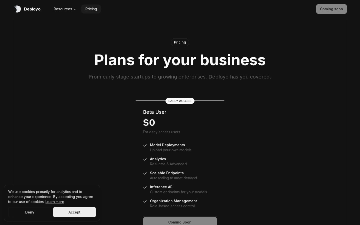 Deployo Pricing