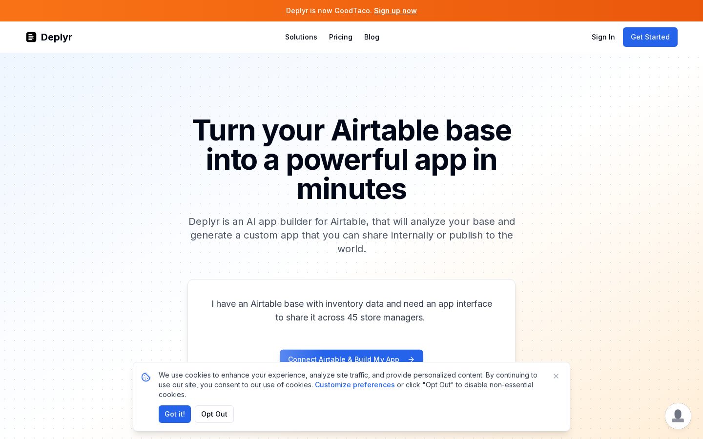 Deplyr Homepage