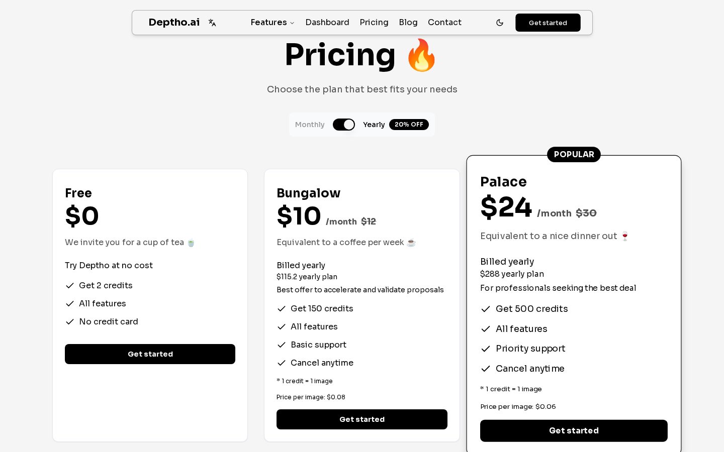 Deptho.ai Pricing