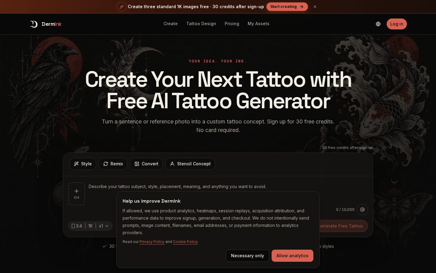 DermInk Homepage