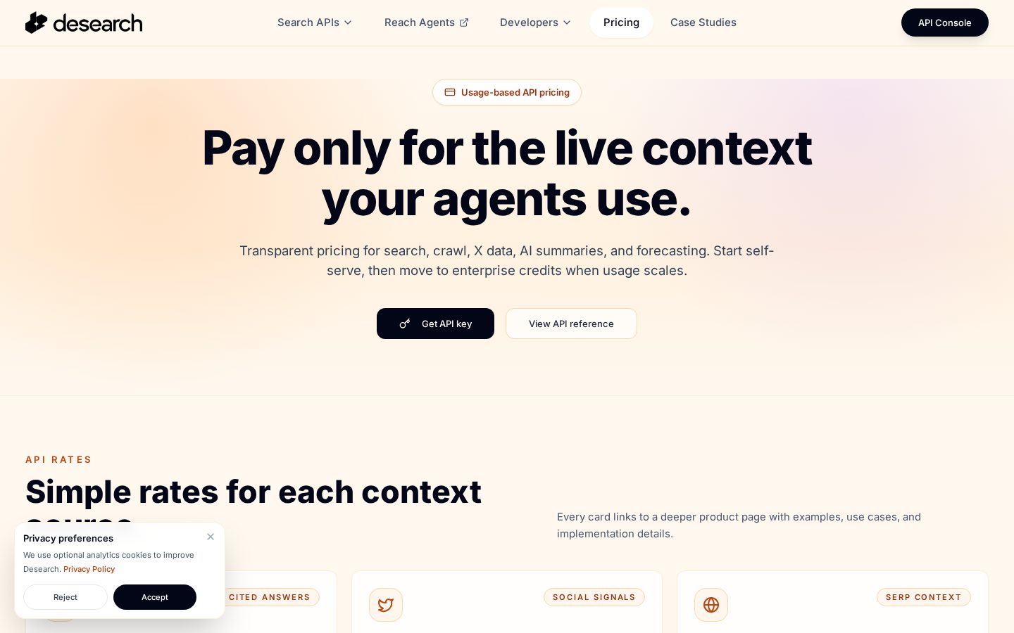Desearch AI Homepage