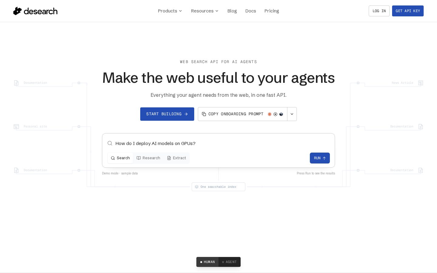 Desearch Homepage