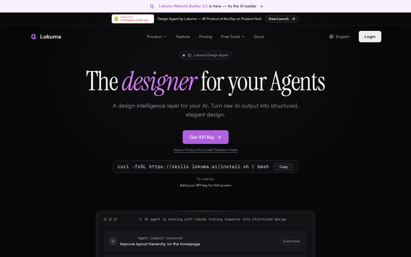 Design Agent by Lokuma Homepage