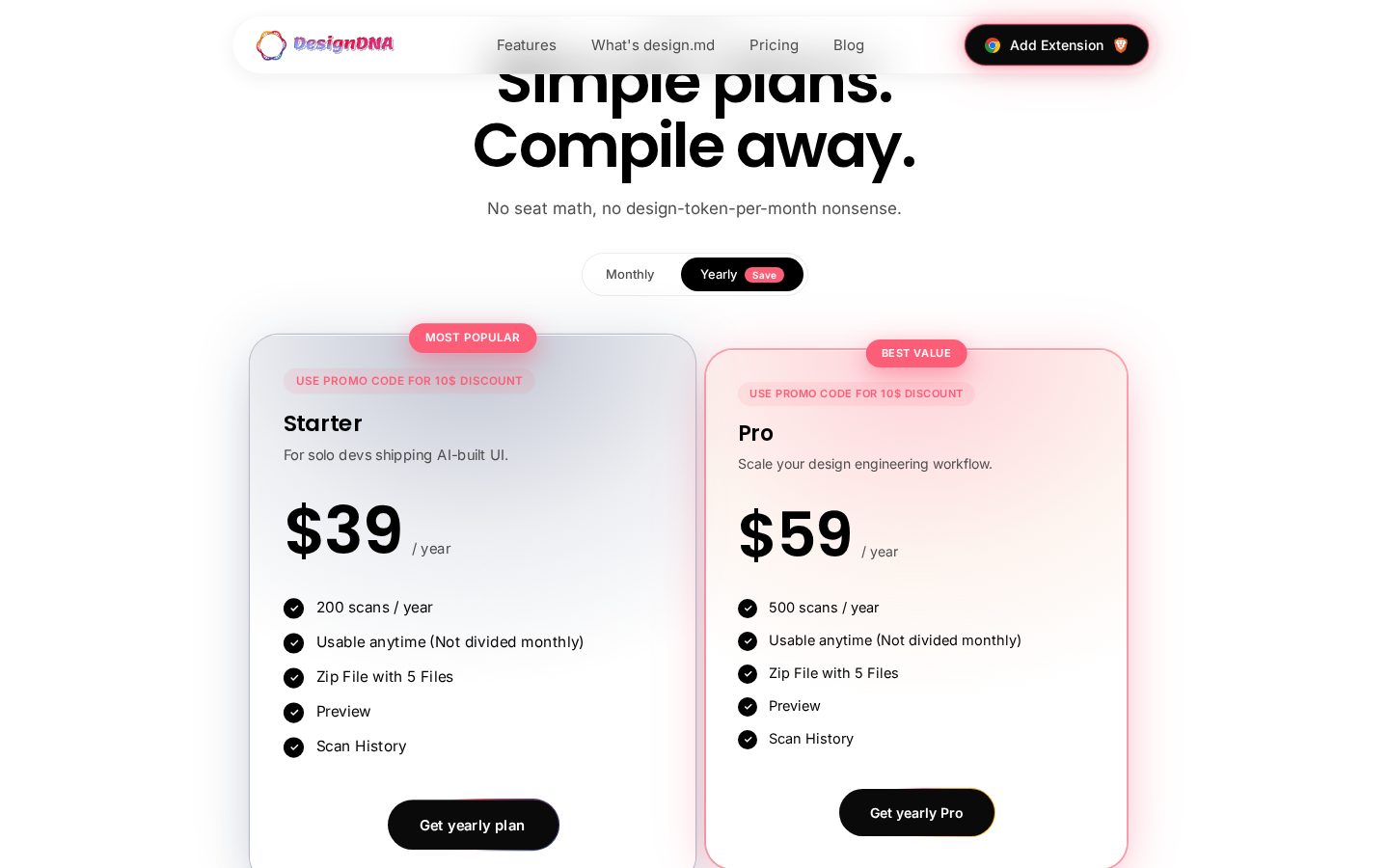 DesignDNA Pricing