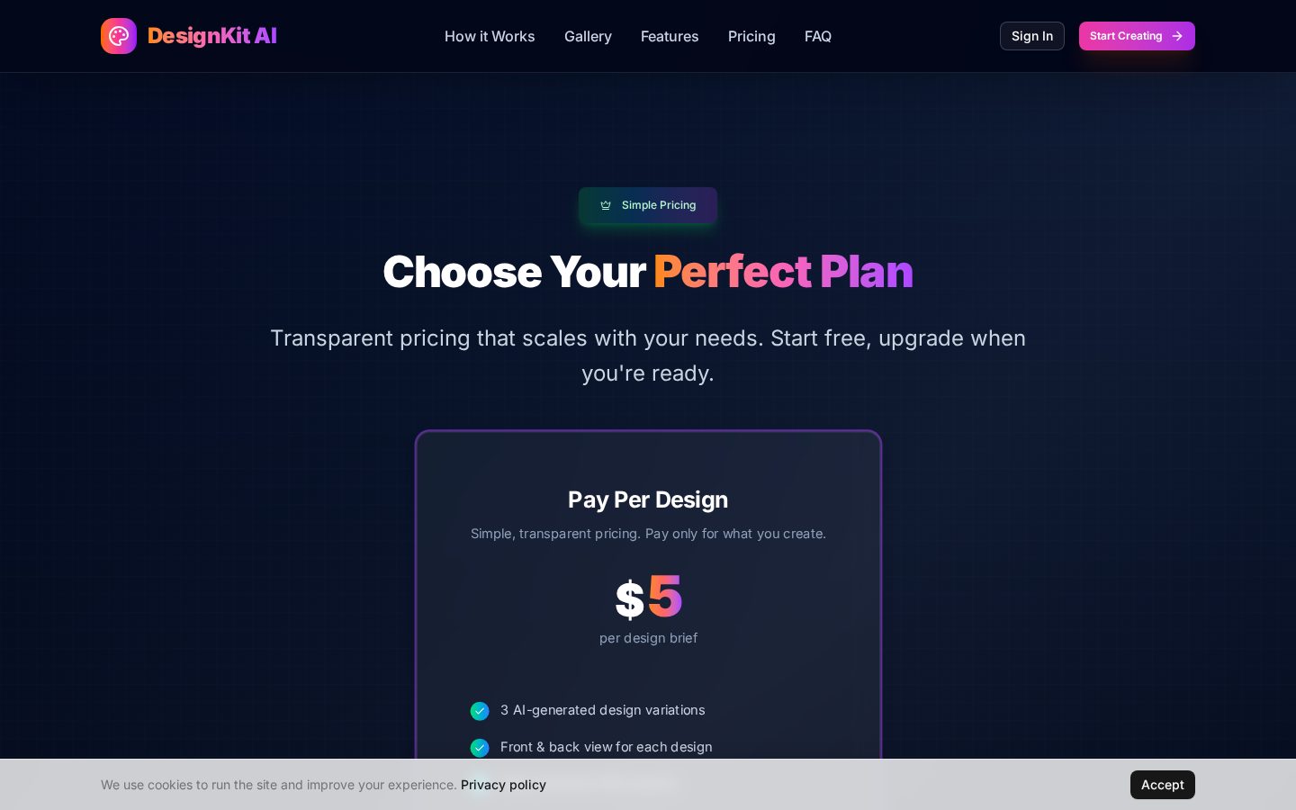 DesignKit AI Pricing