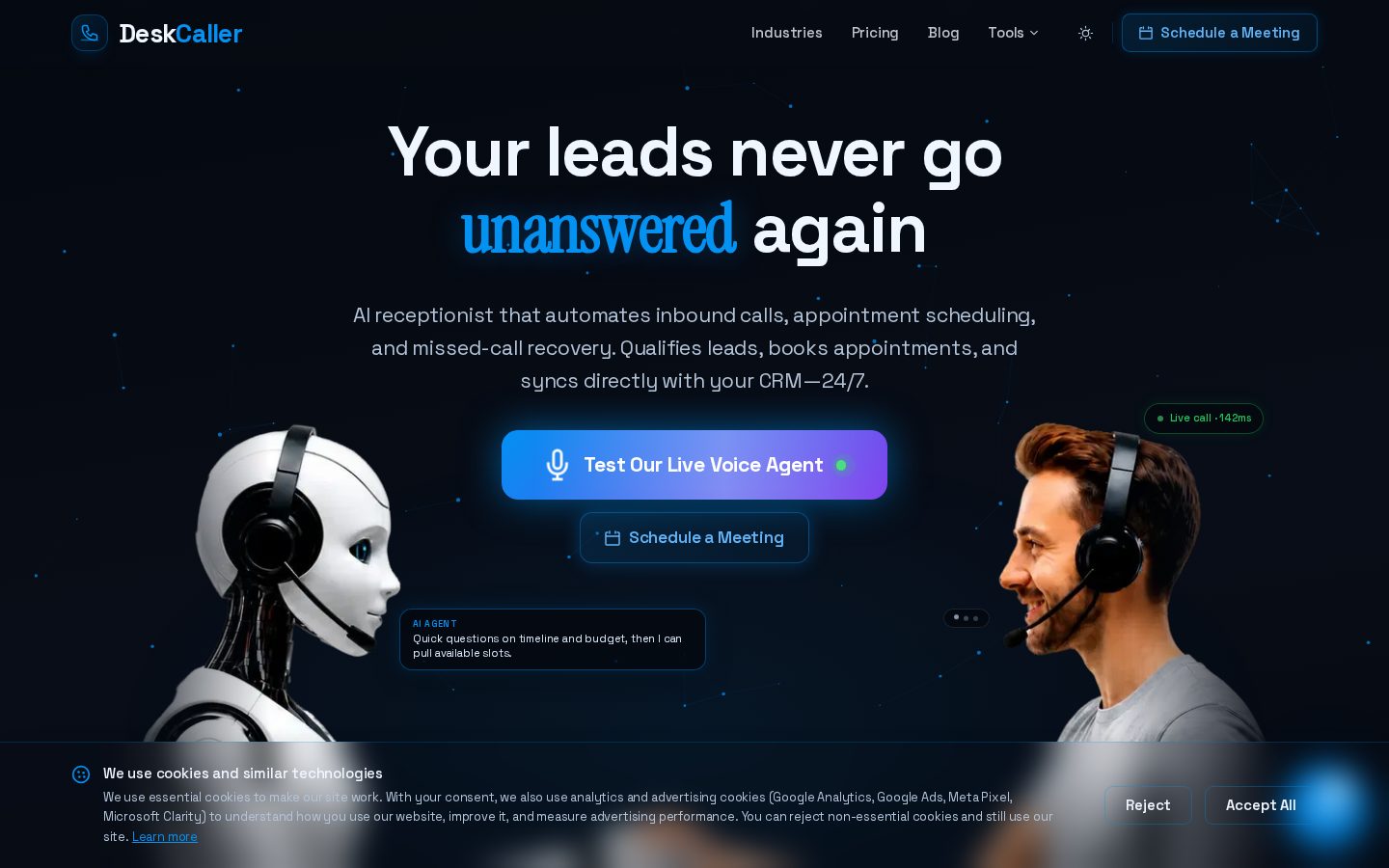 DeskCaller Homepage