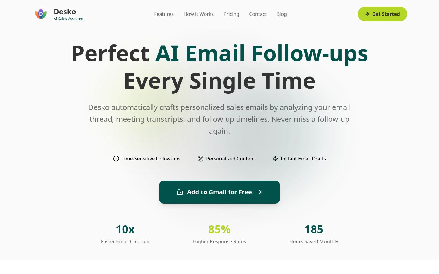 Desko.AI Homepage