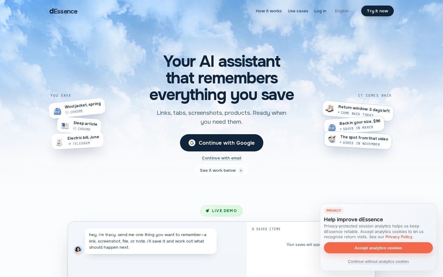 dEssence Homepage