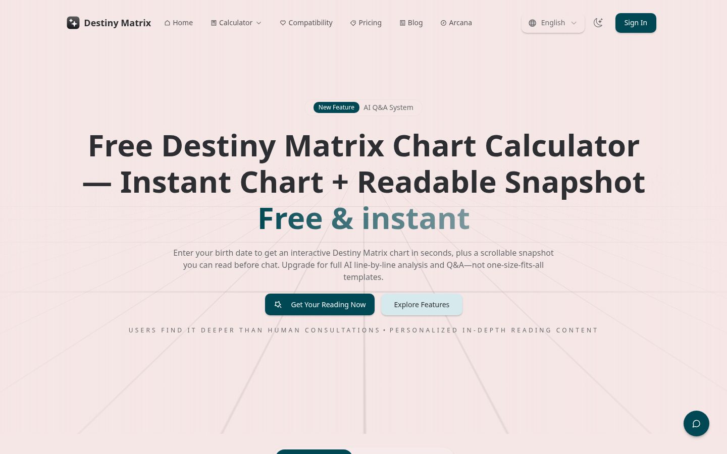 Destiny Matrix Homepage