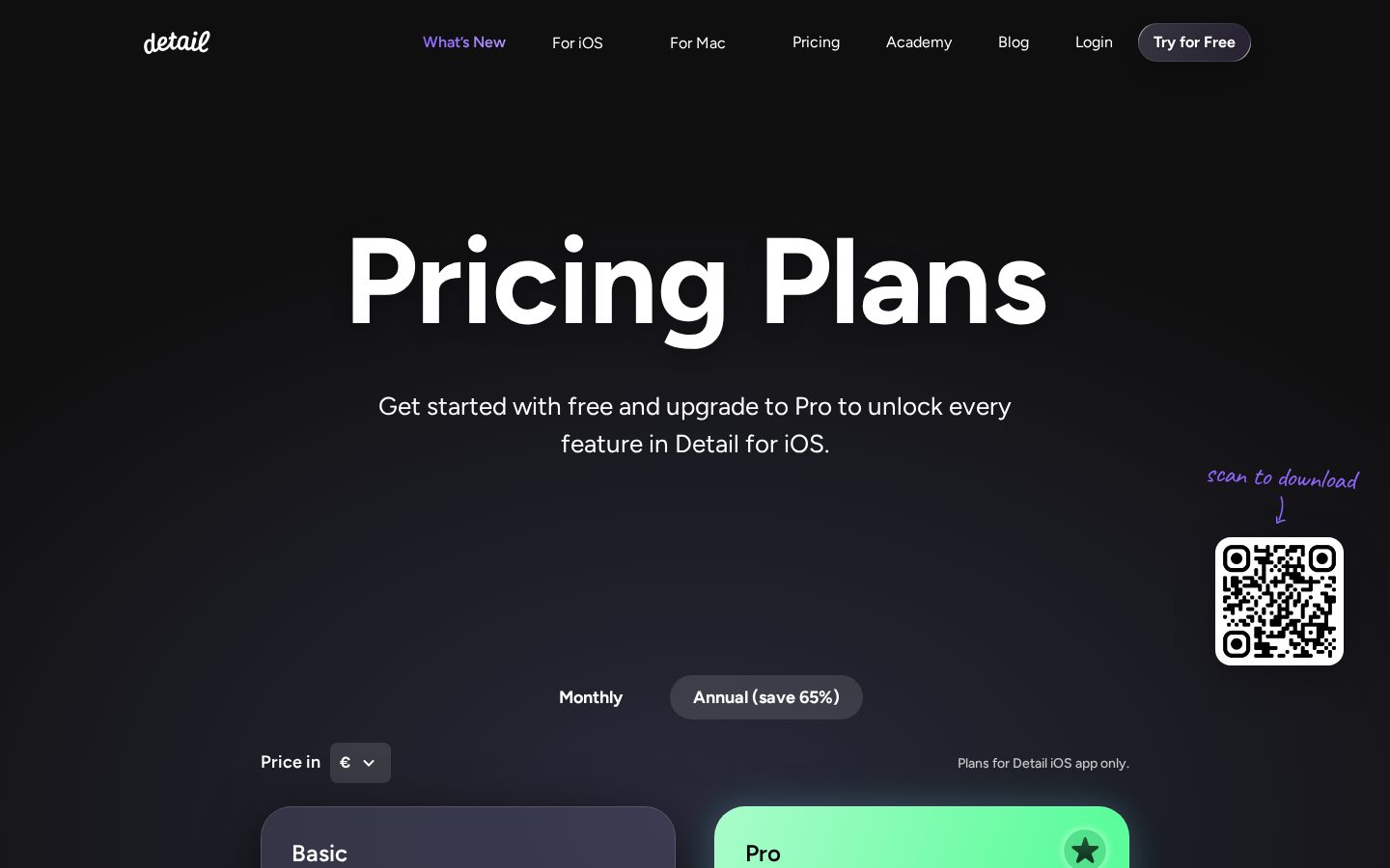Detail Pricing