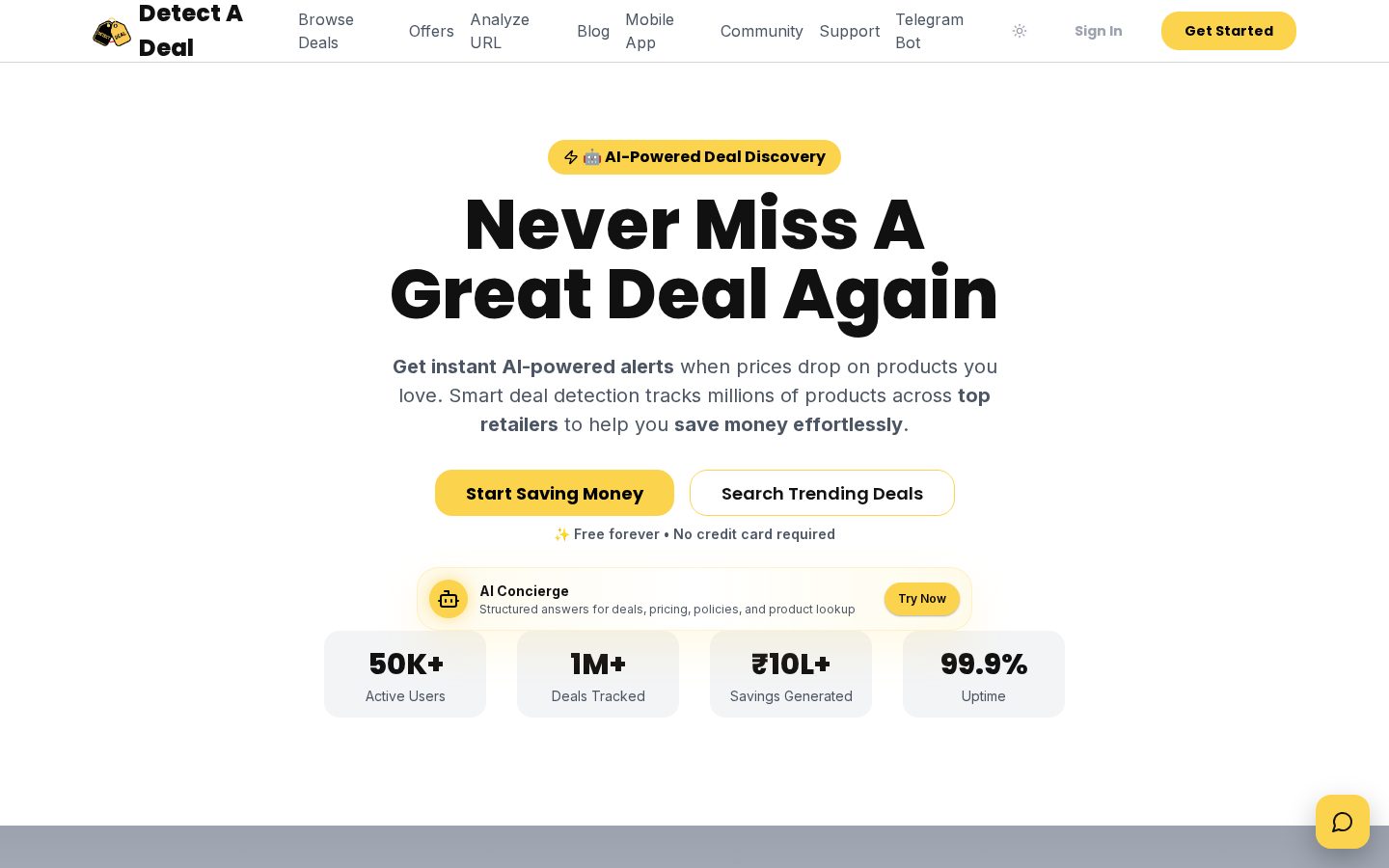 detectadeal Homepage
