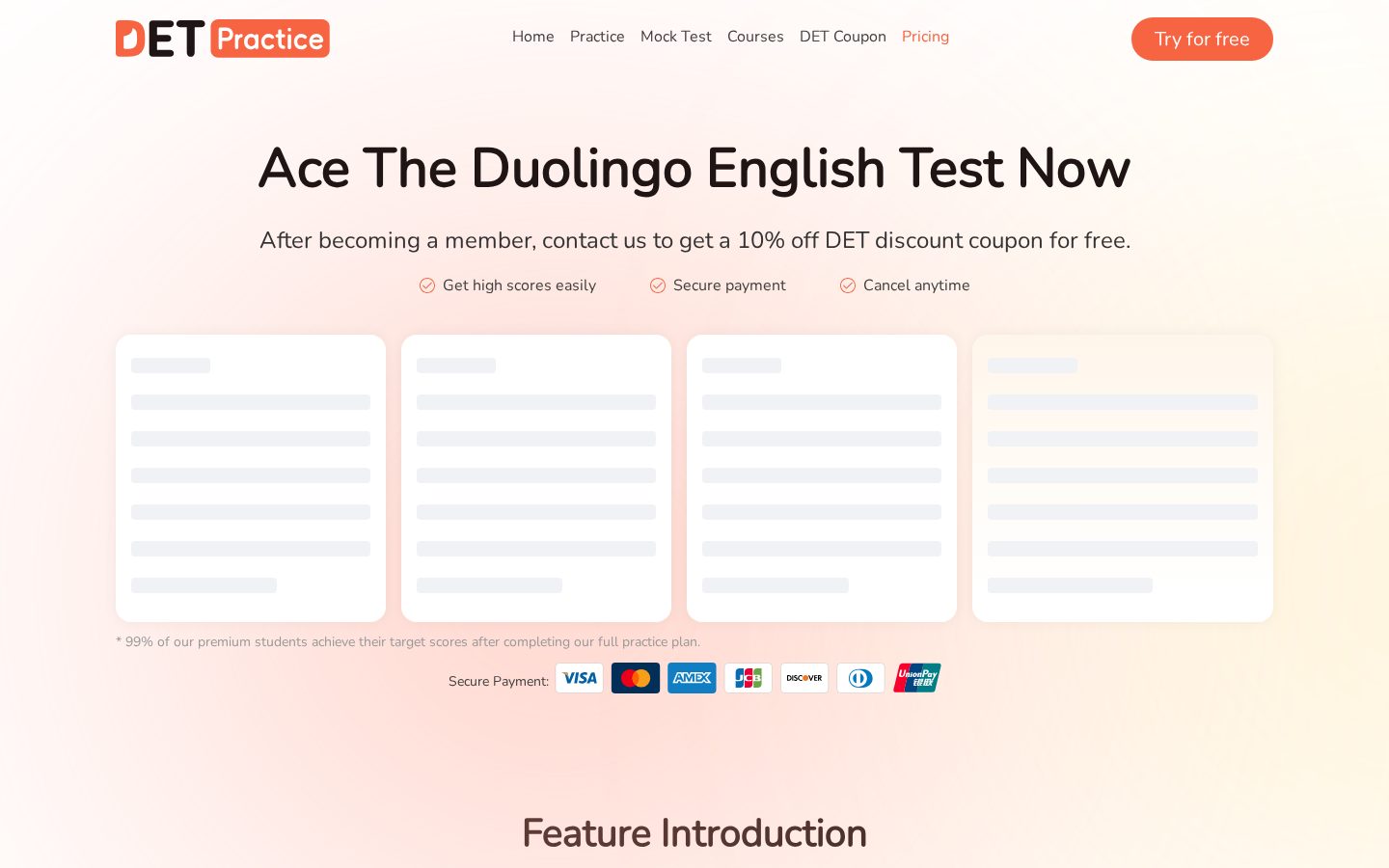 DETPractice Pricing