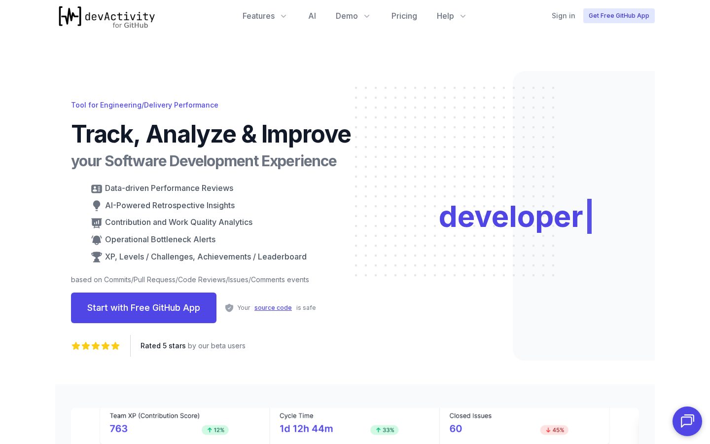 devActivity Homepage