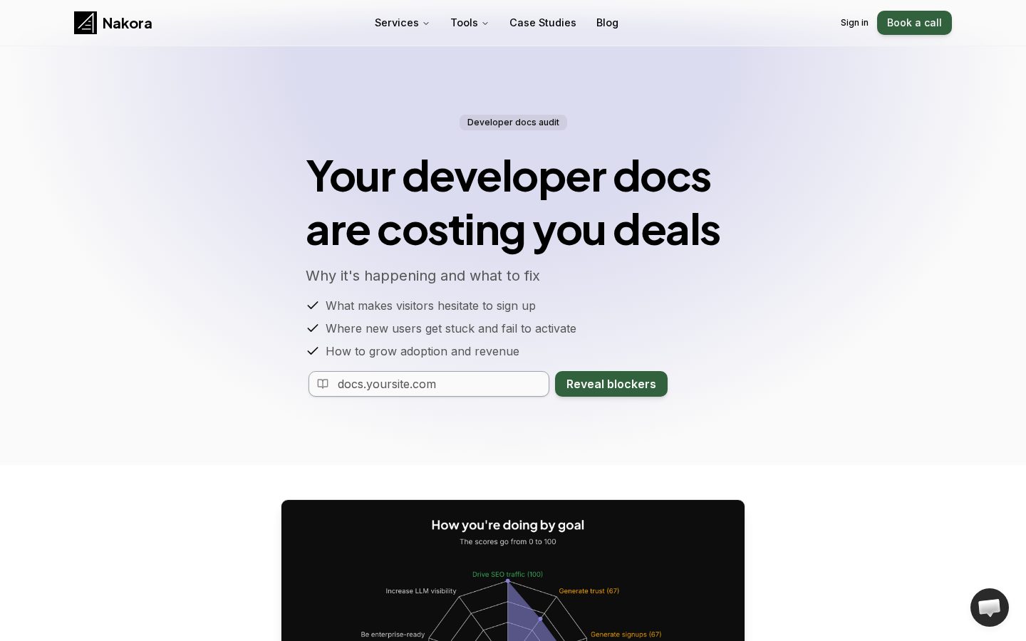 Developer Docs Audit Homepage