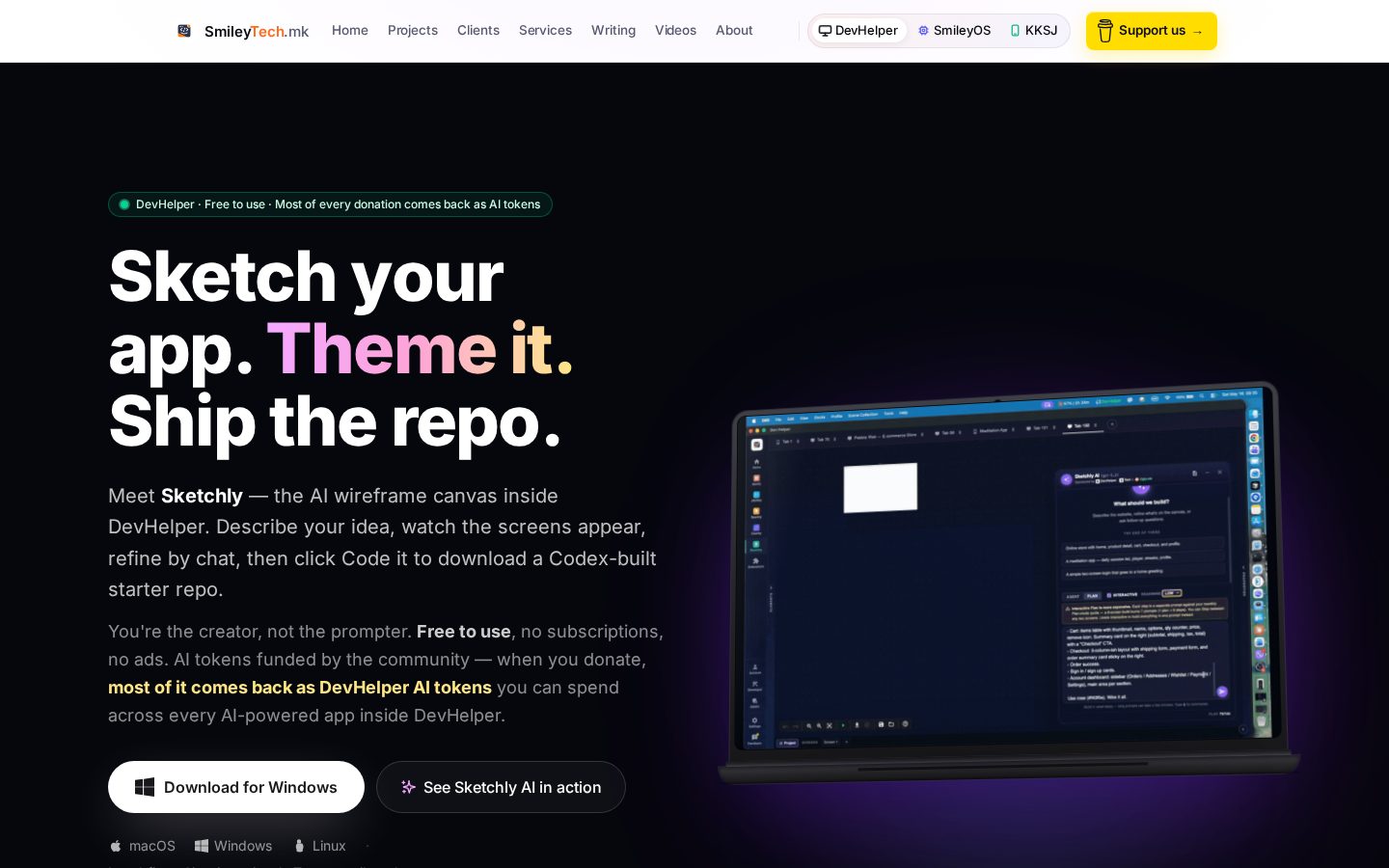 DevHelper Homepage