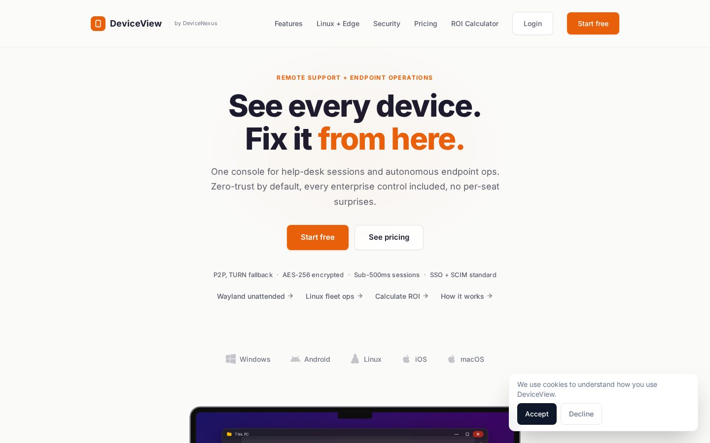 DeviceView Homepage
