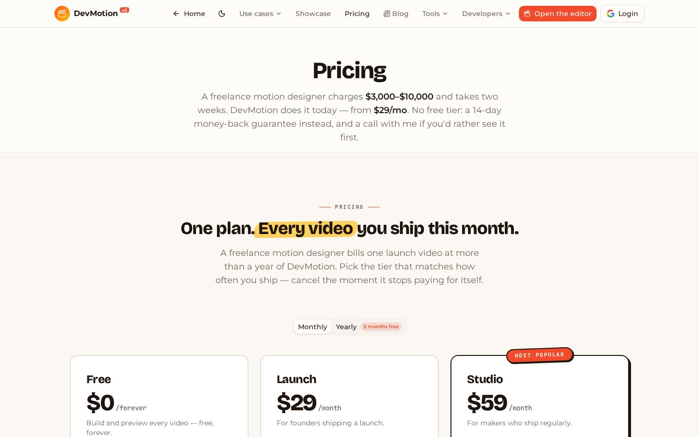 DevMotion Pricing