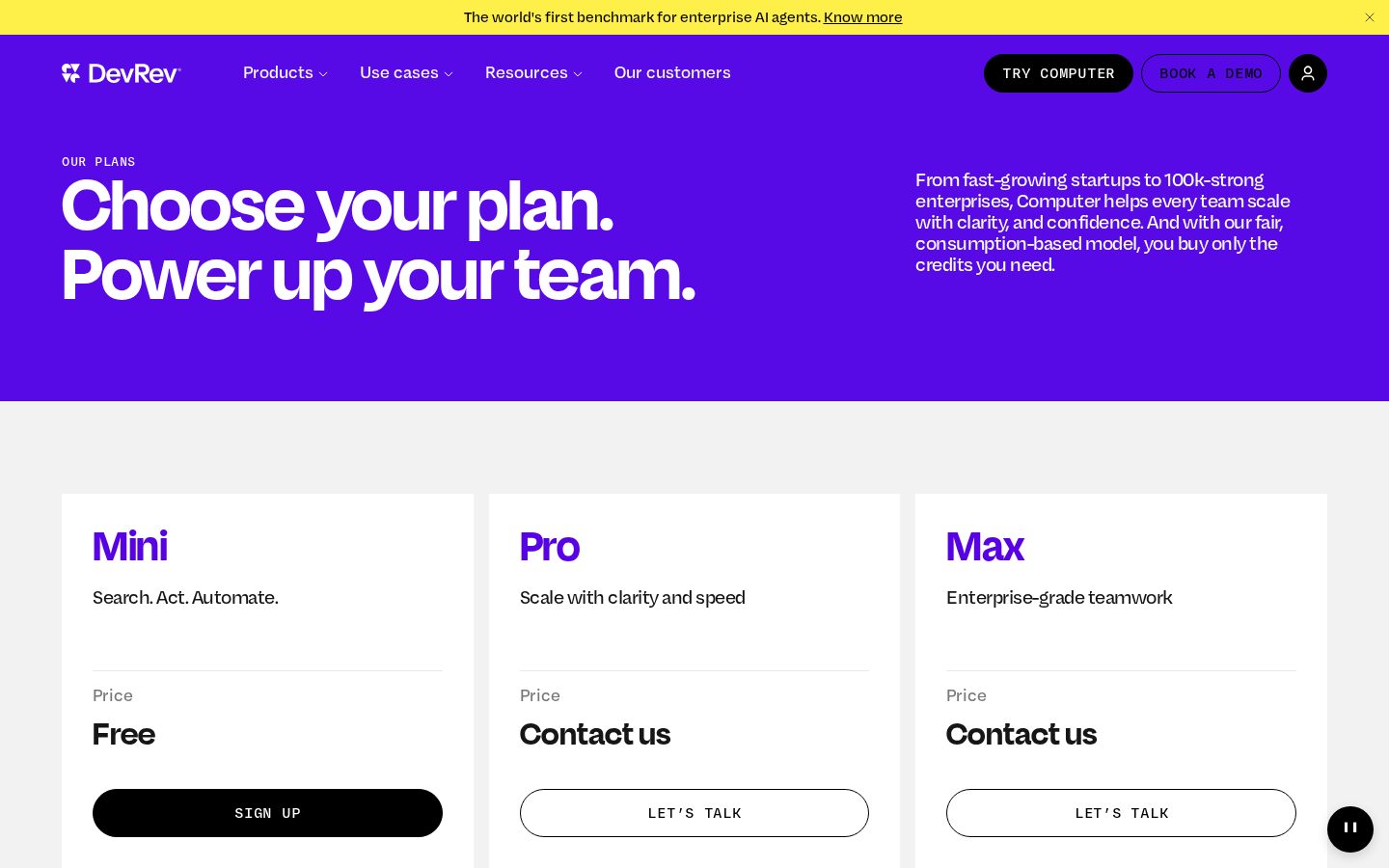 DevRev Pricing