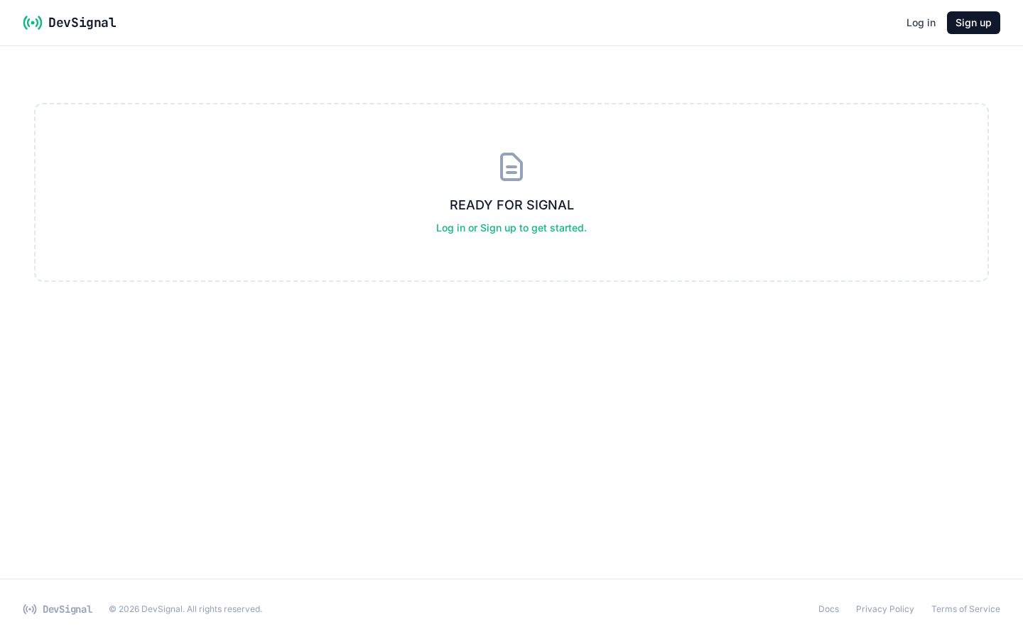 DevSignal Homepage