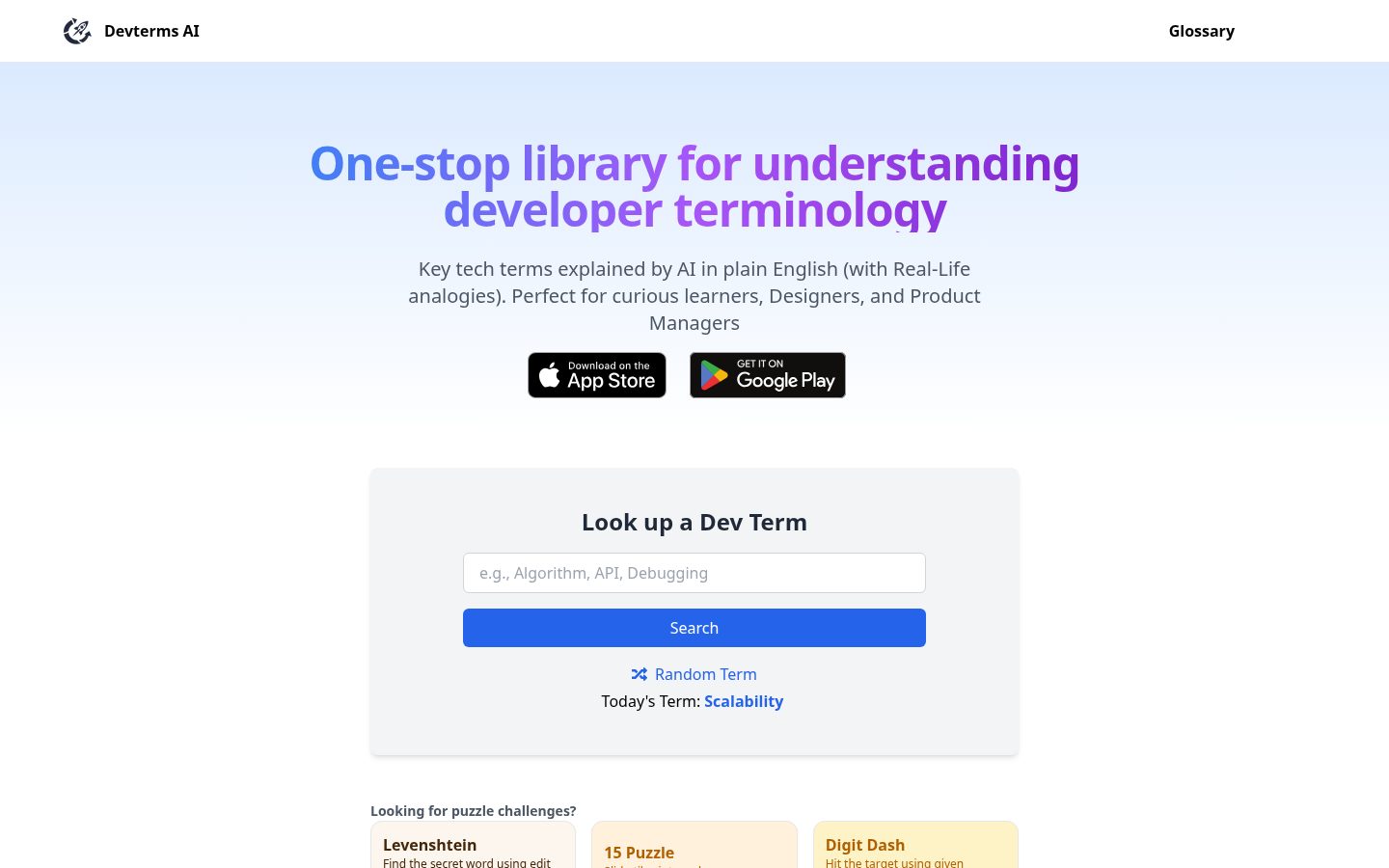 Devtems.AI Homepage