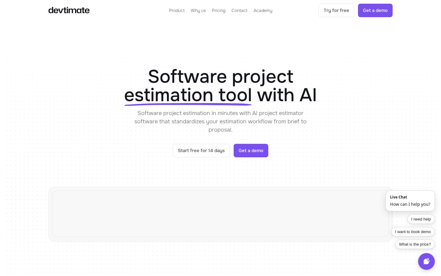 devtimate Homepage
