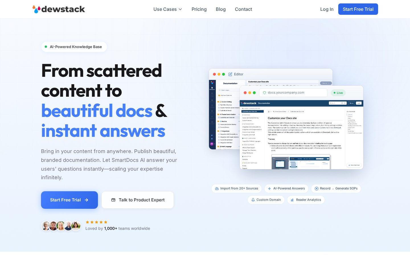 Dewstack Homepage