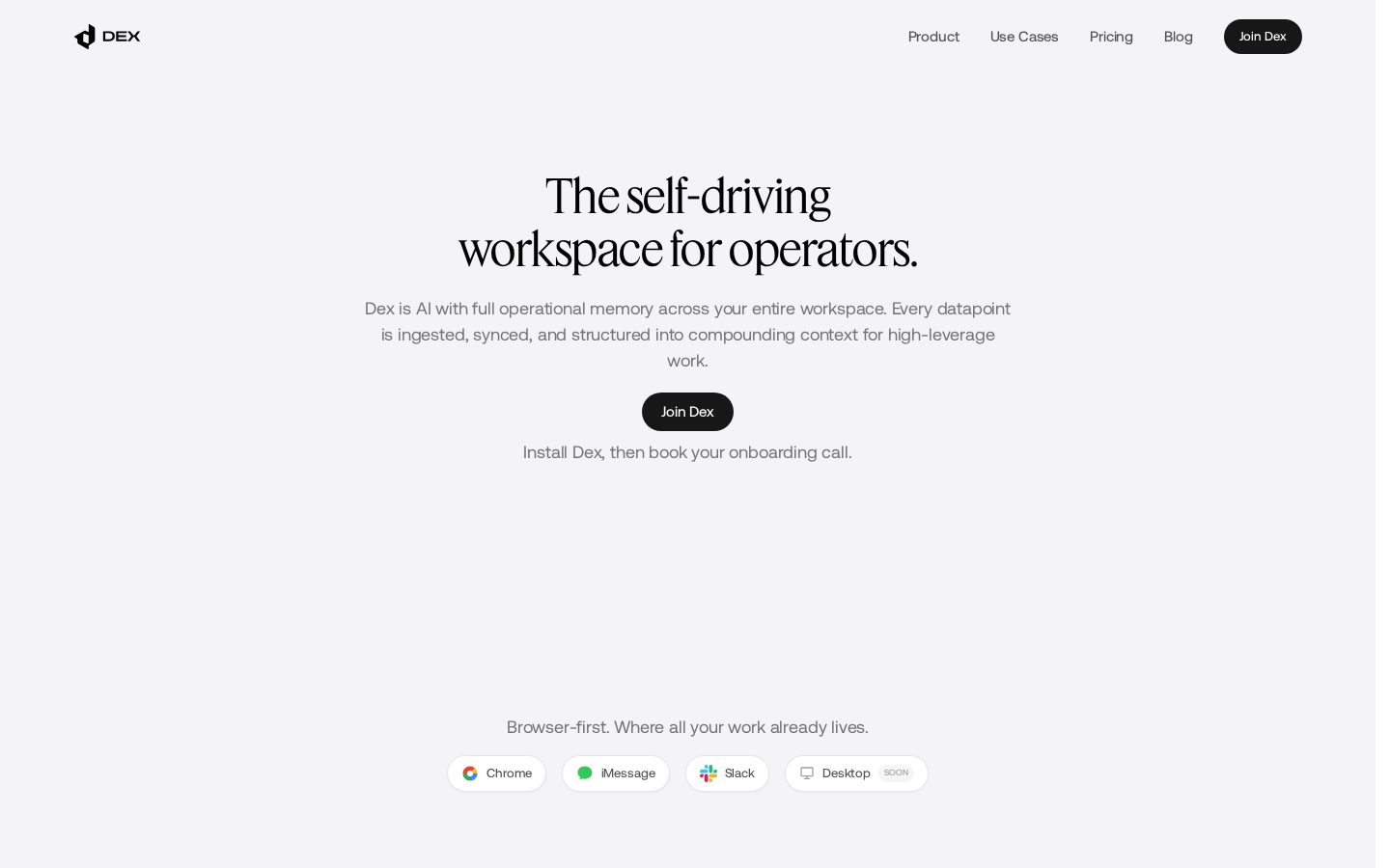 Dex by Thirdlayer Homepage