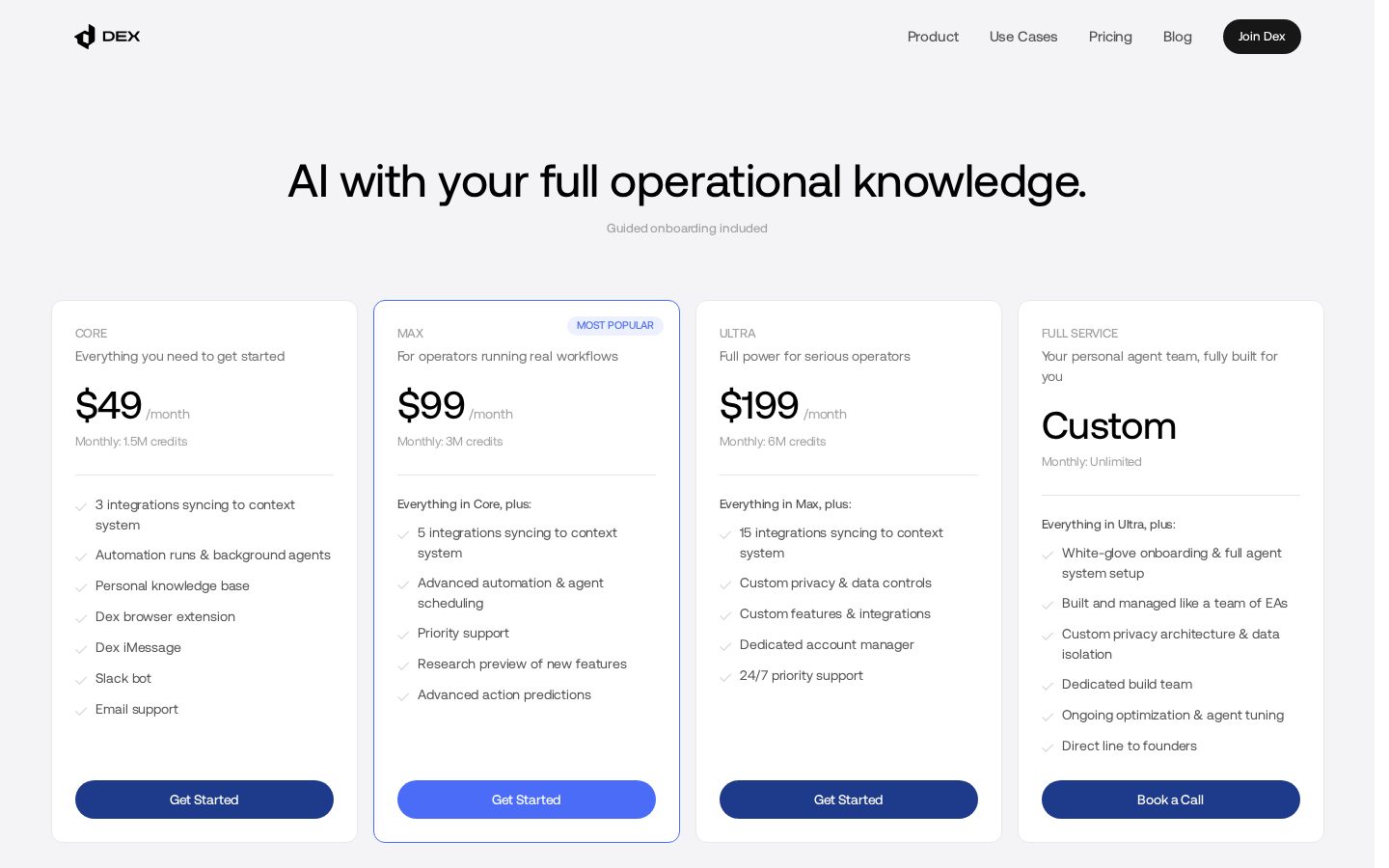 Dex by Thirdlayer Pricing