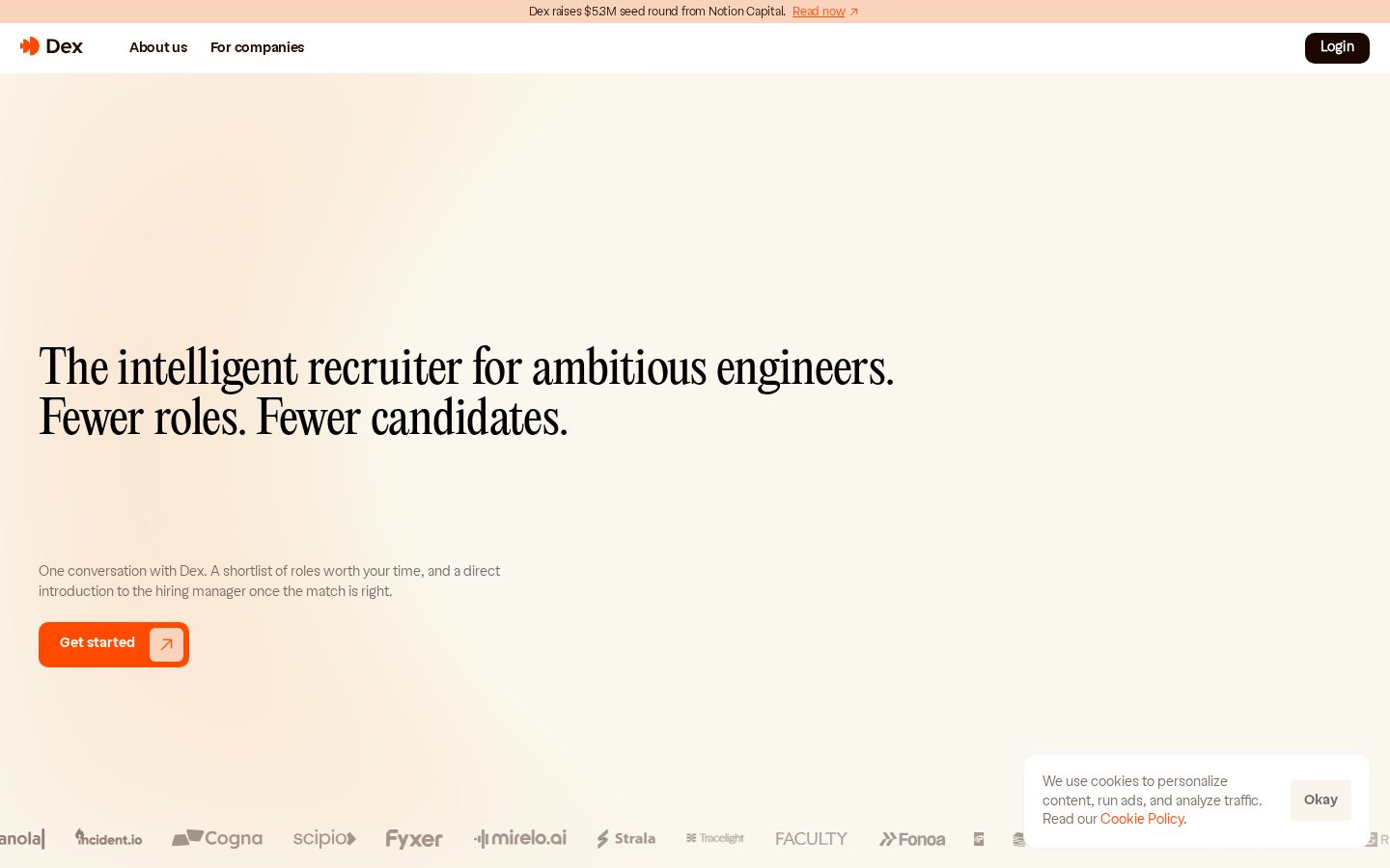 Dex Homepage
