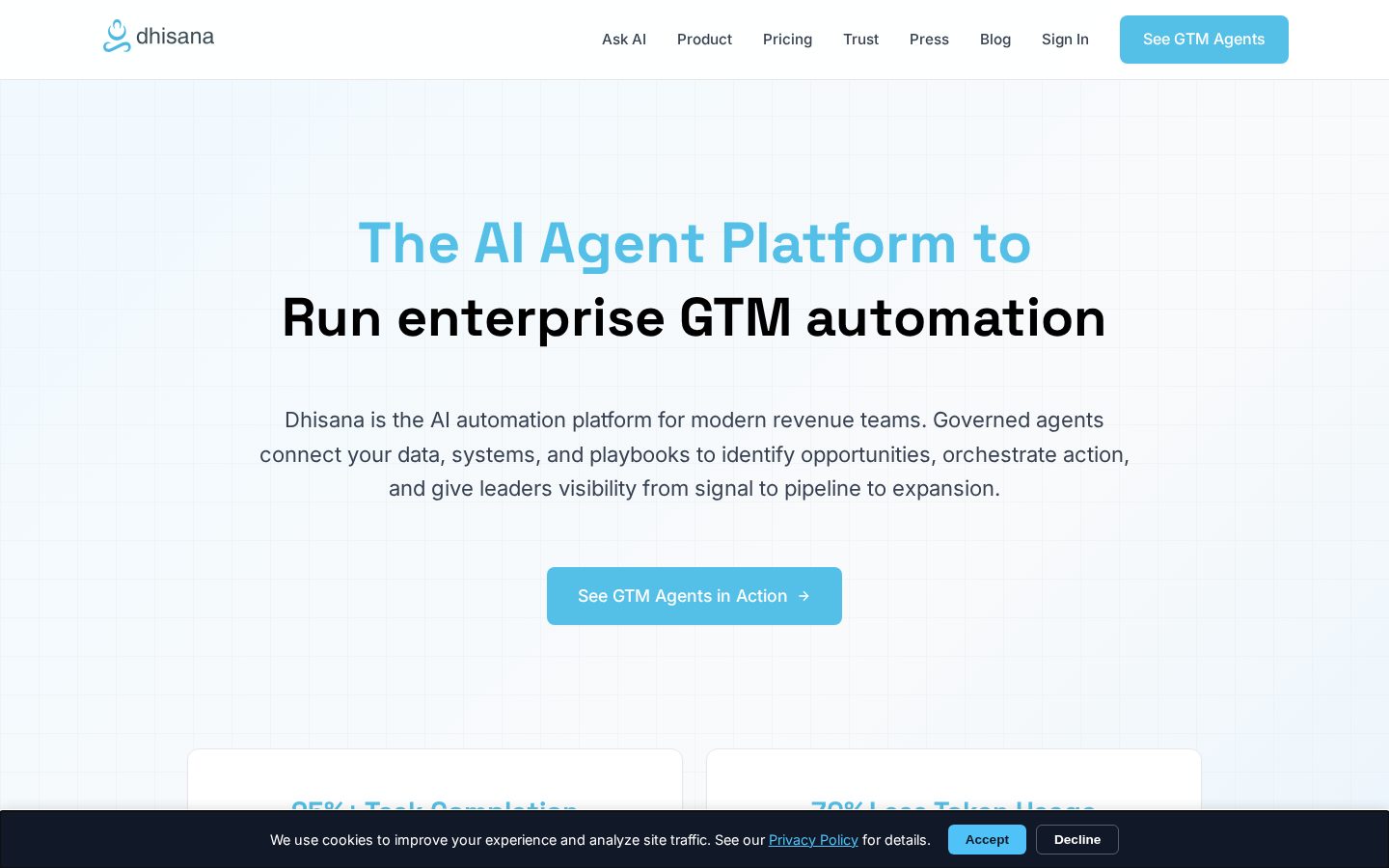 Dhisana AI Homepage